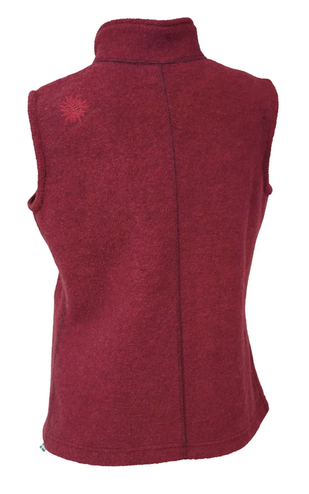 BEATA VEST, 100% FILTAD ULL  — DEEP RED - Image 2