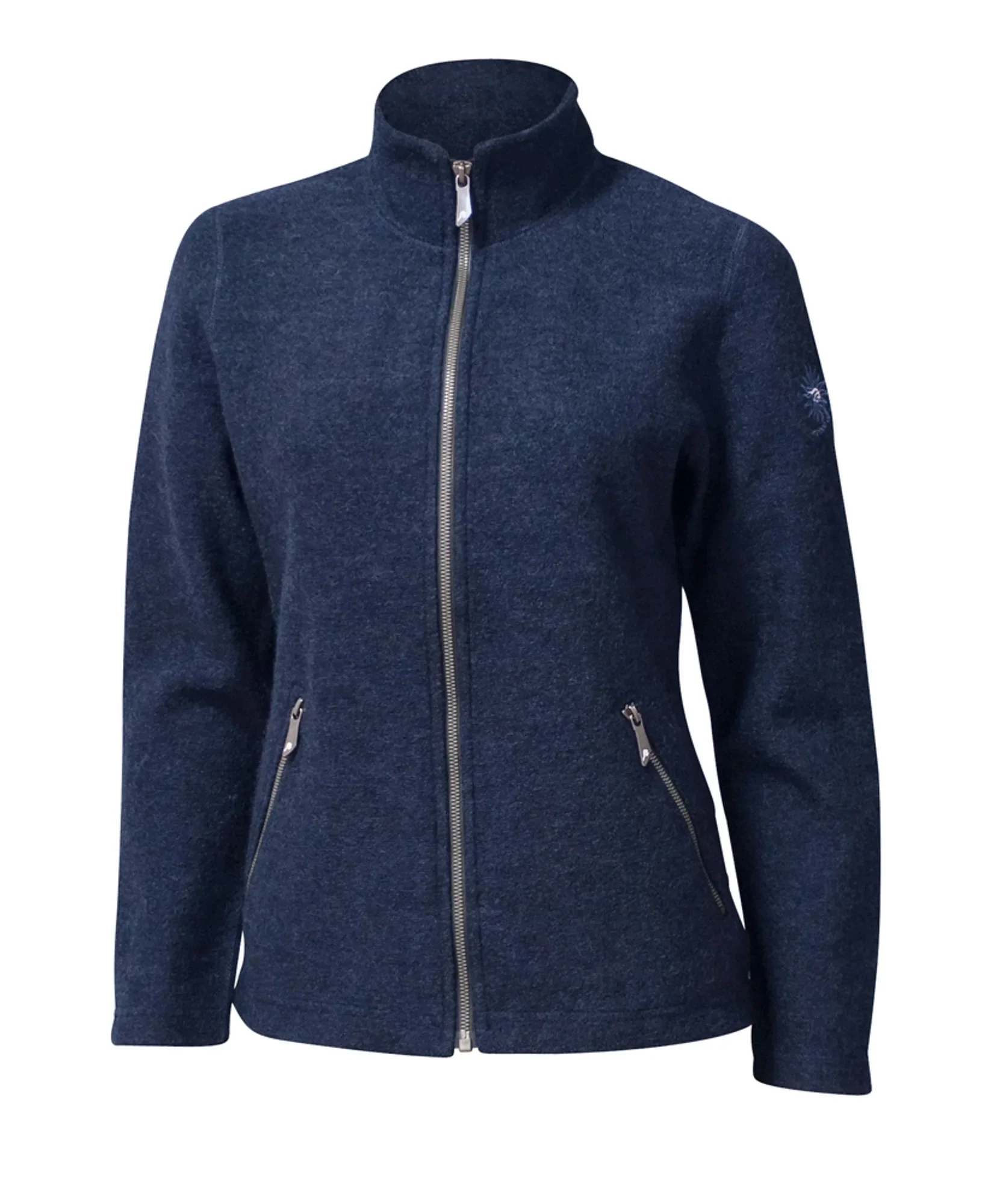 BELLA FULL ZIP, 60% FILTAD ULL, 40% LYOCELL  — LIGHT NAVY - Image 3
