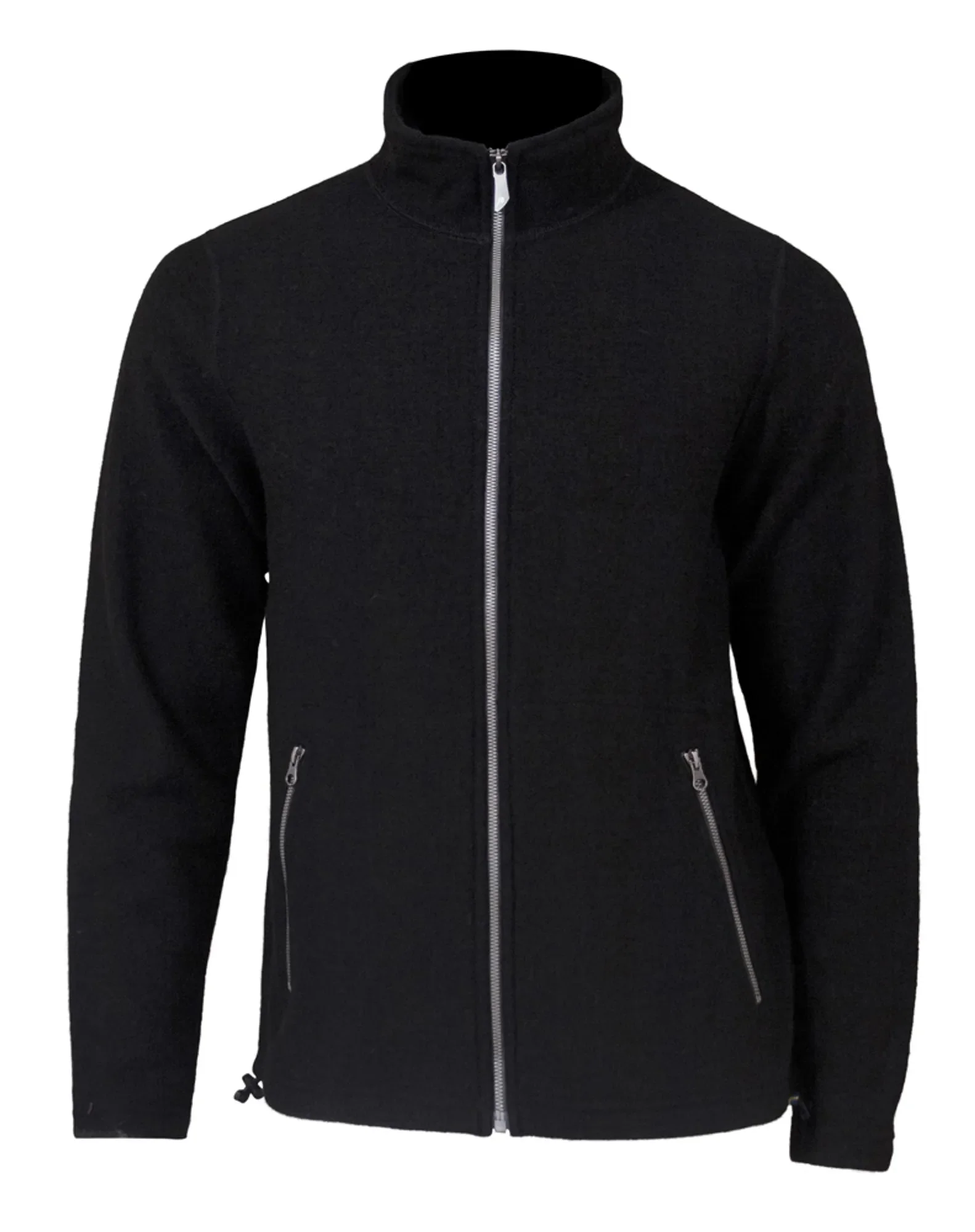 BRUNO FULL ZIP, 60% FILTAD ULL, 40% LYOCELL — BLACK - Image 4