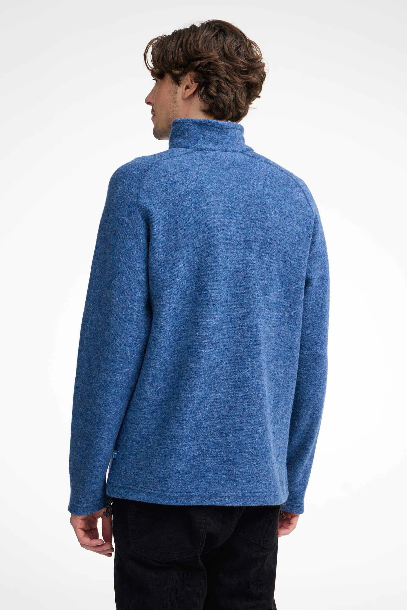 DANNY FULL ZIP, 100% FILTAD ULL  — DENIM - Image 2