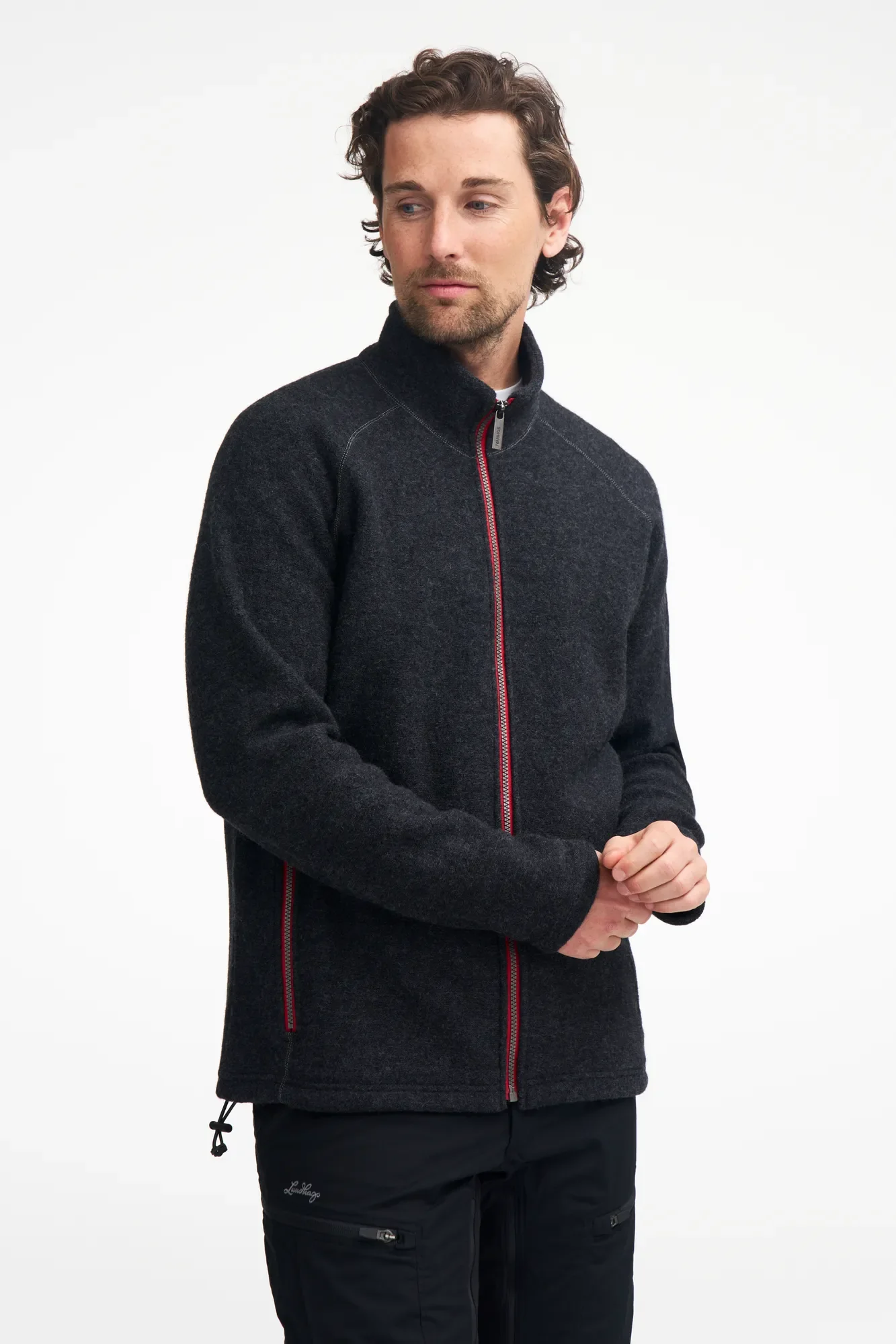 DANNY FULL ZIP, 100% FILTAD ULL  — GREY - Image 3