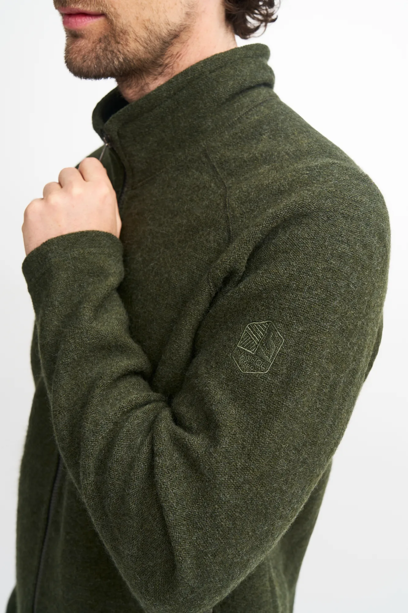 DANNY FULL ZIP, 100% FILTAD ULL  — PEAT MOSS - Image 4