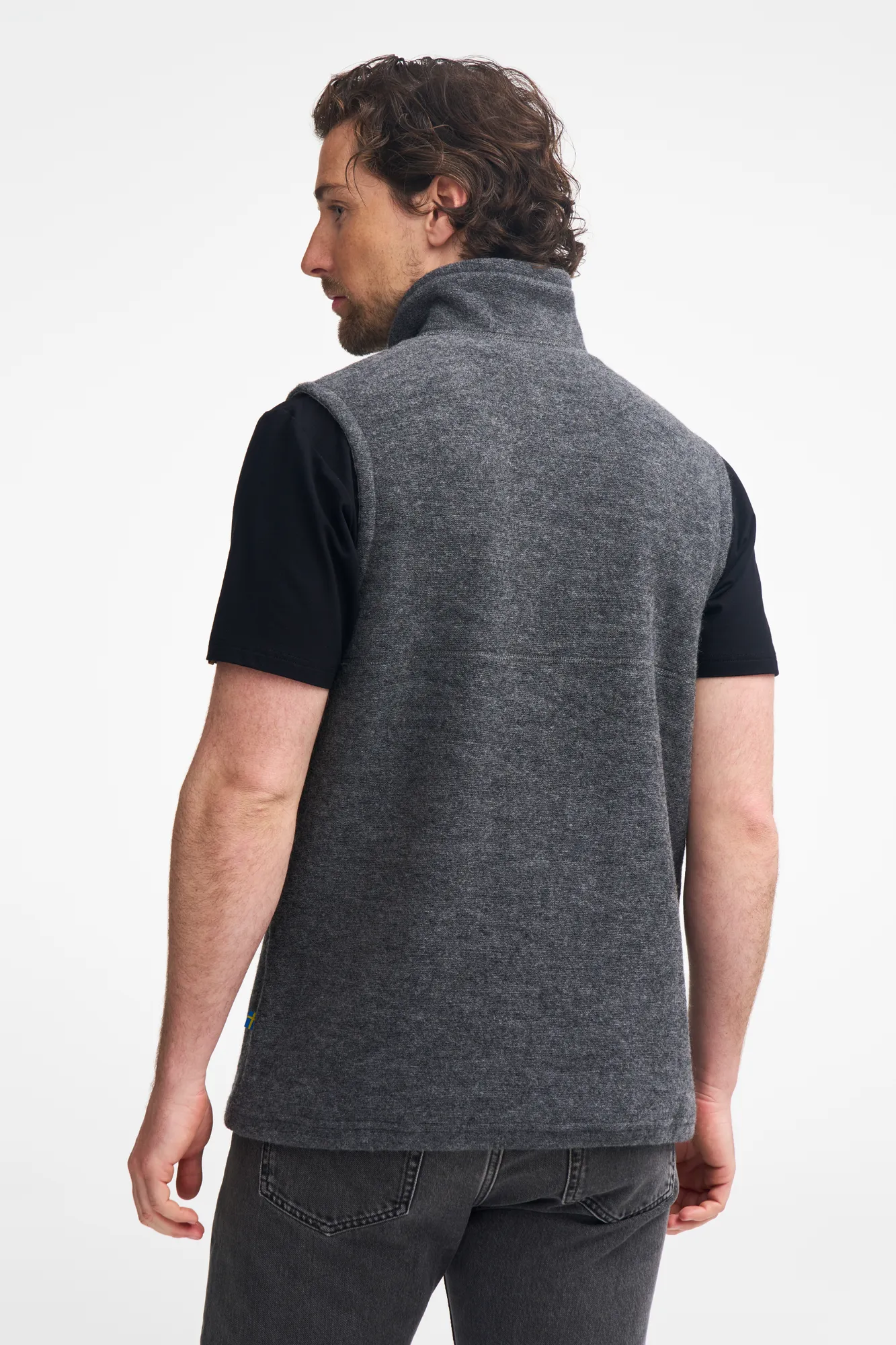 DANTE VEST, 100% FILTAD ULL  — BLACK - Image 4