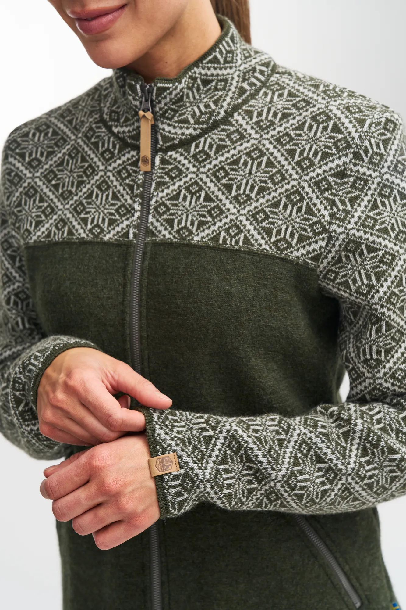 ELLIE FULL ZIP — LODEN GREEN - Image 3