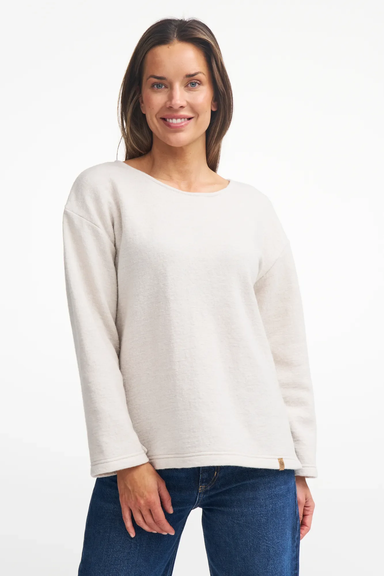 GY BYSTAD SOLID, 60% ULL 40% LYOCEL — NAVY - Image 2