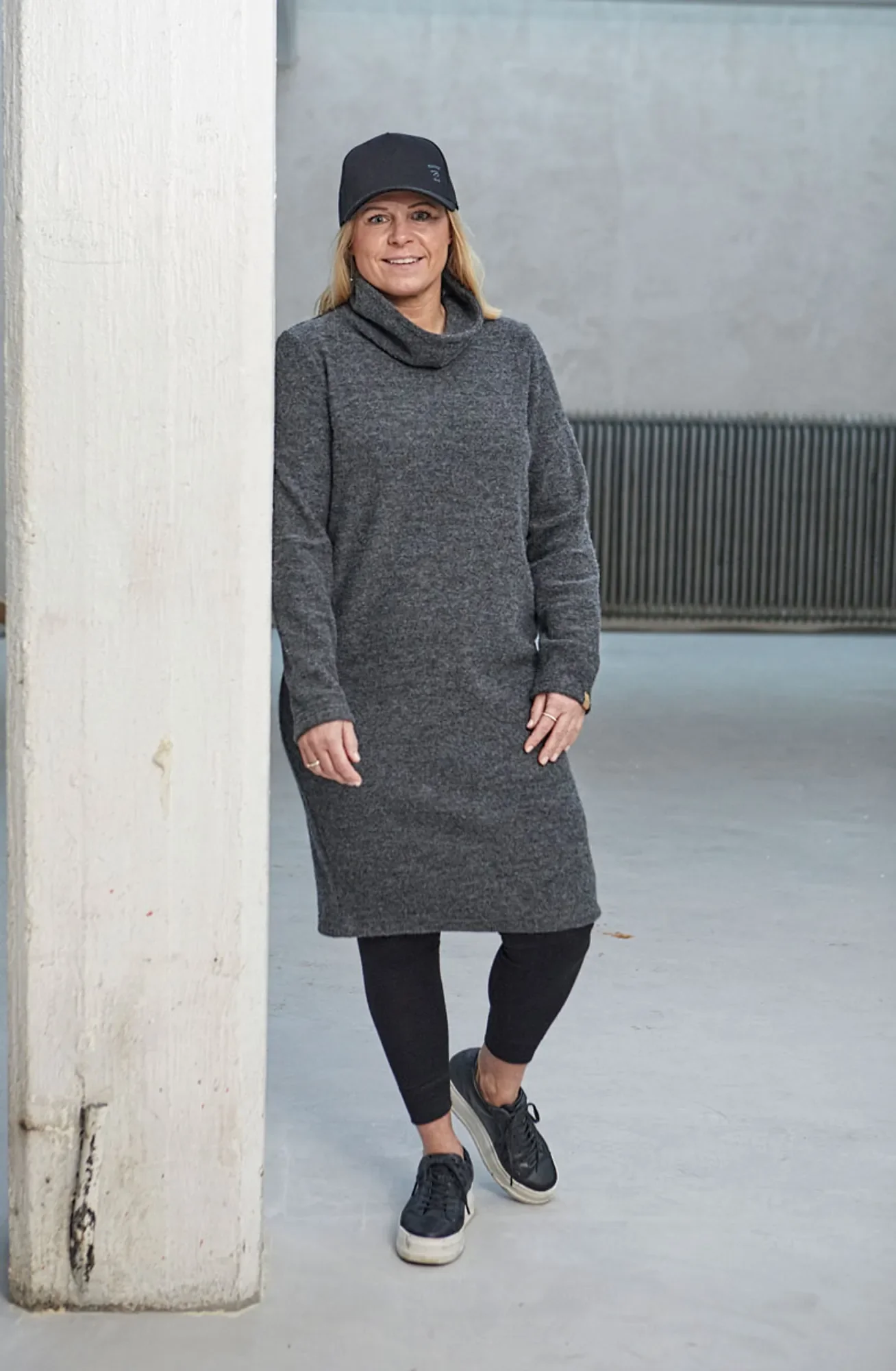 GY GISSLARP DRESS, 60% FILTAD ULL, 40% LYOCELL — GREY - Image 3