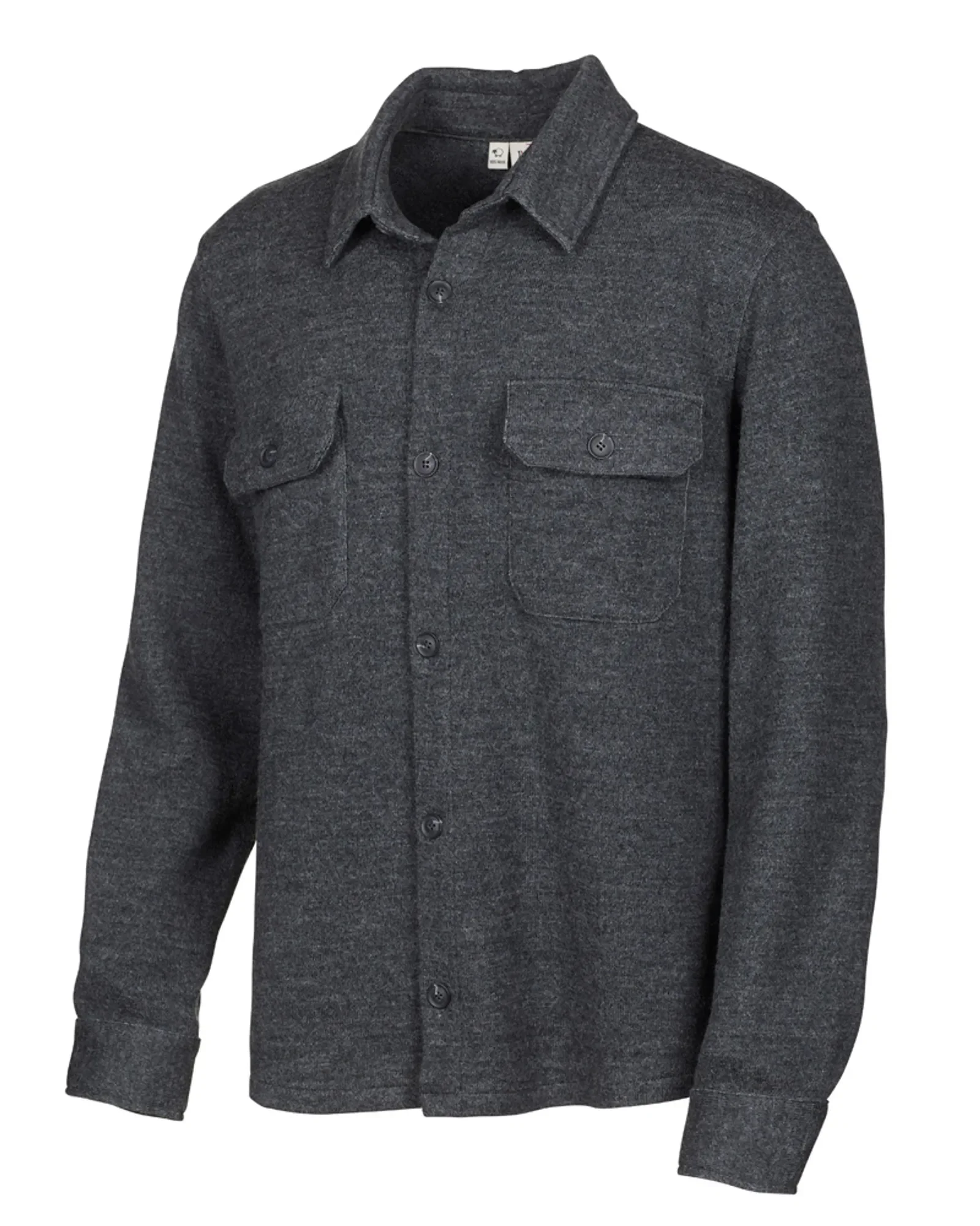 GY GRIMSTORP, OVERSHIRT I 100% MERINOULL. — GRAPHITE MARL - Image 5