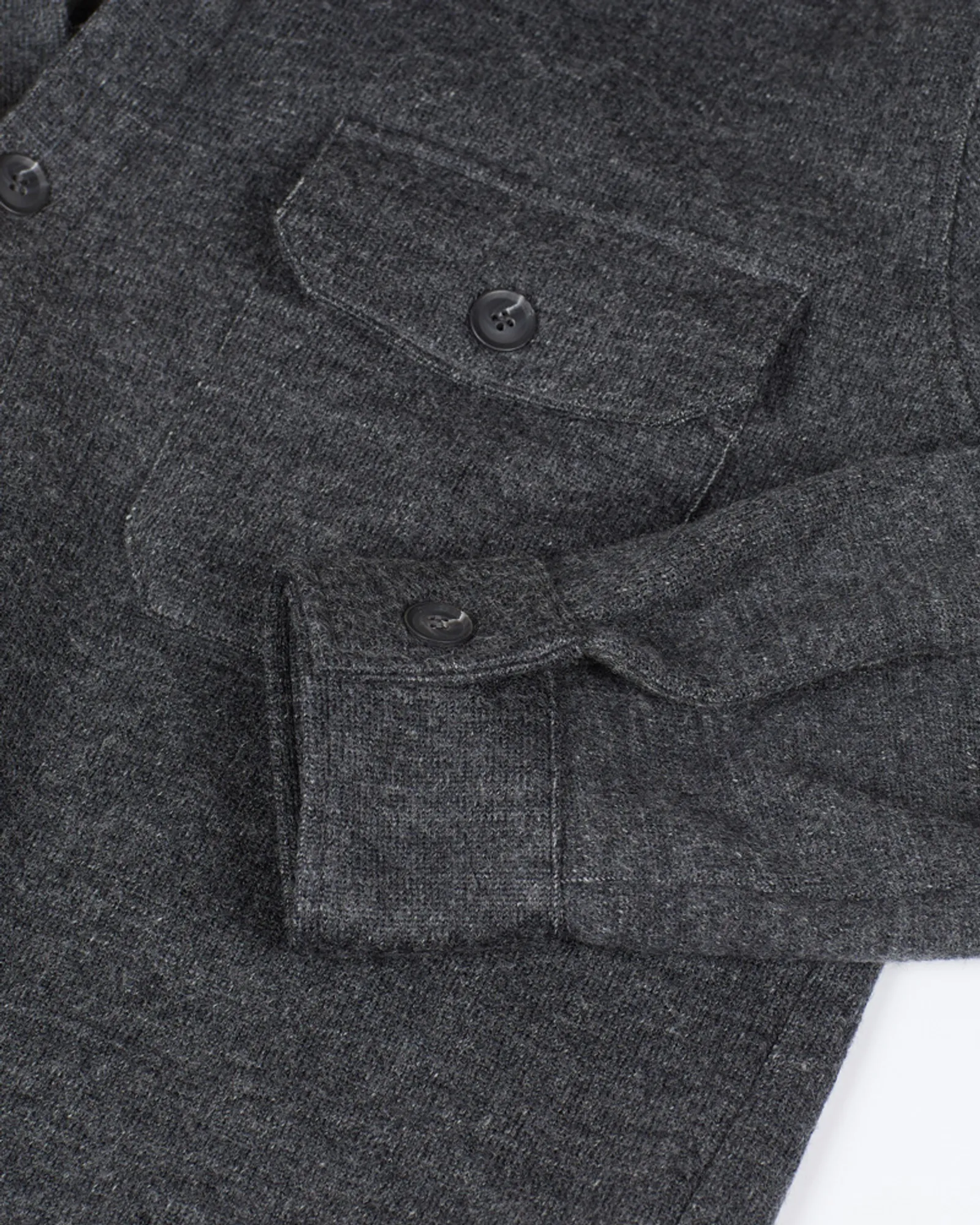 GY GRIMSTORP, OVERSHIRT I 100% MERINOULL. — GRAPHITE MARL - Image 6