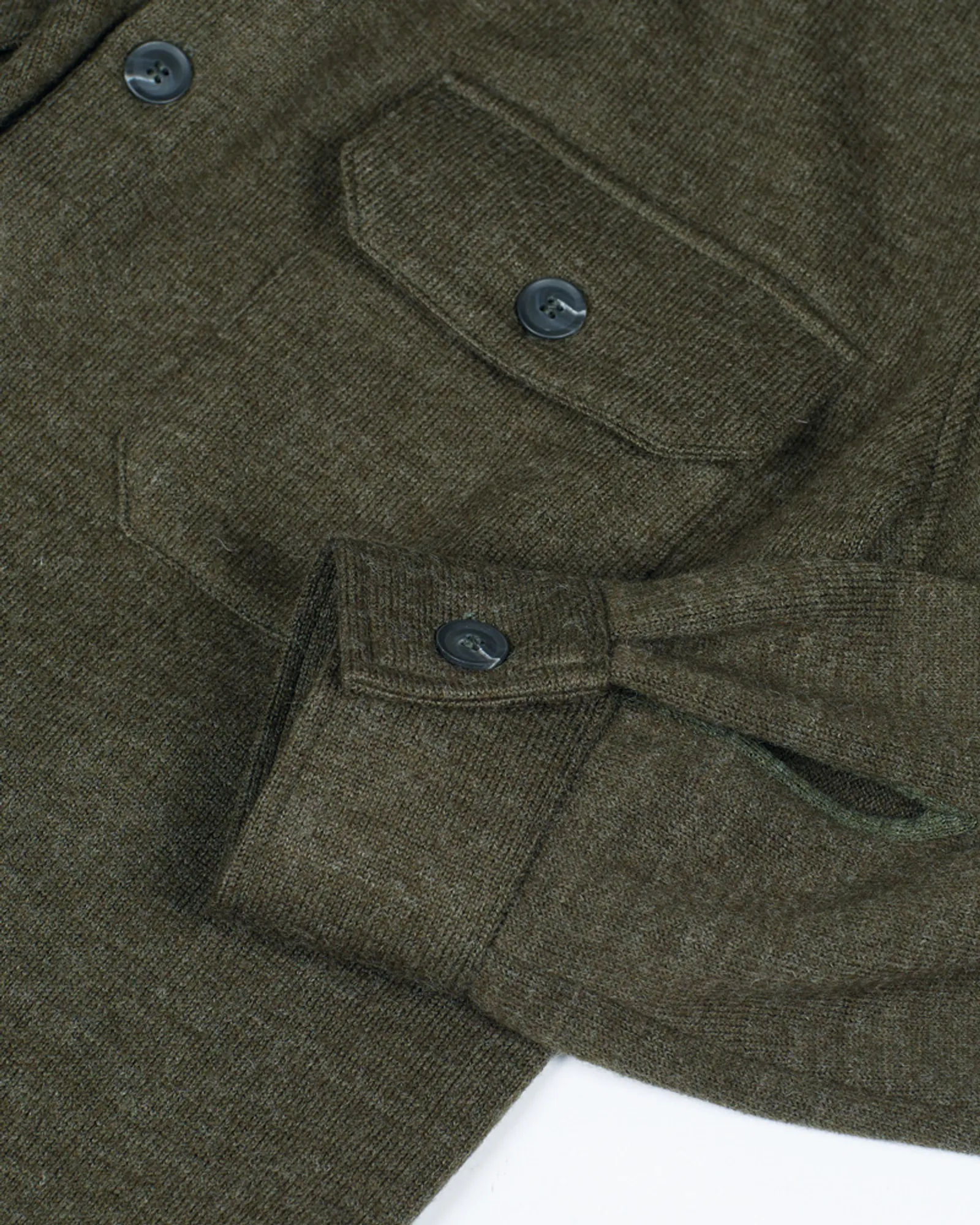 GY GRIMSTORP, OVERSHIRT I 100% MERINOULL. — LODEN GREEN - Image 2