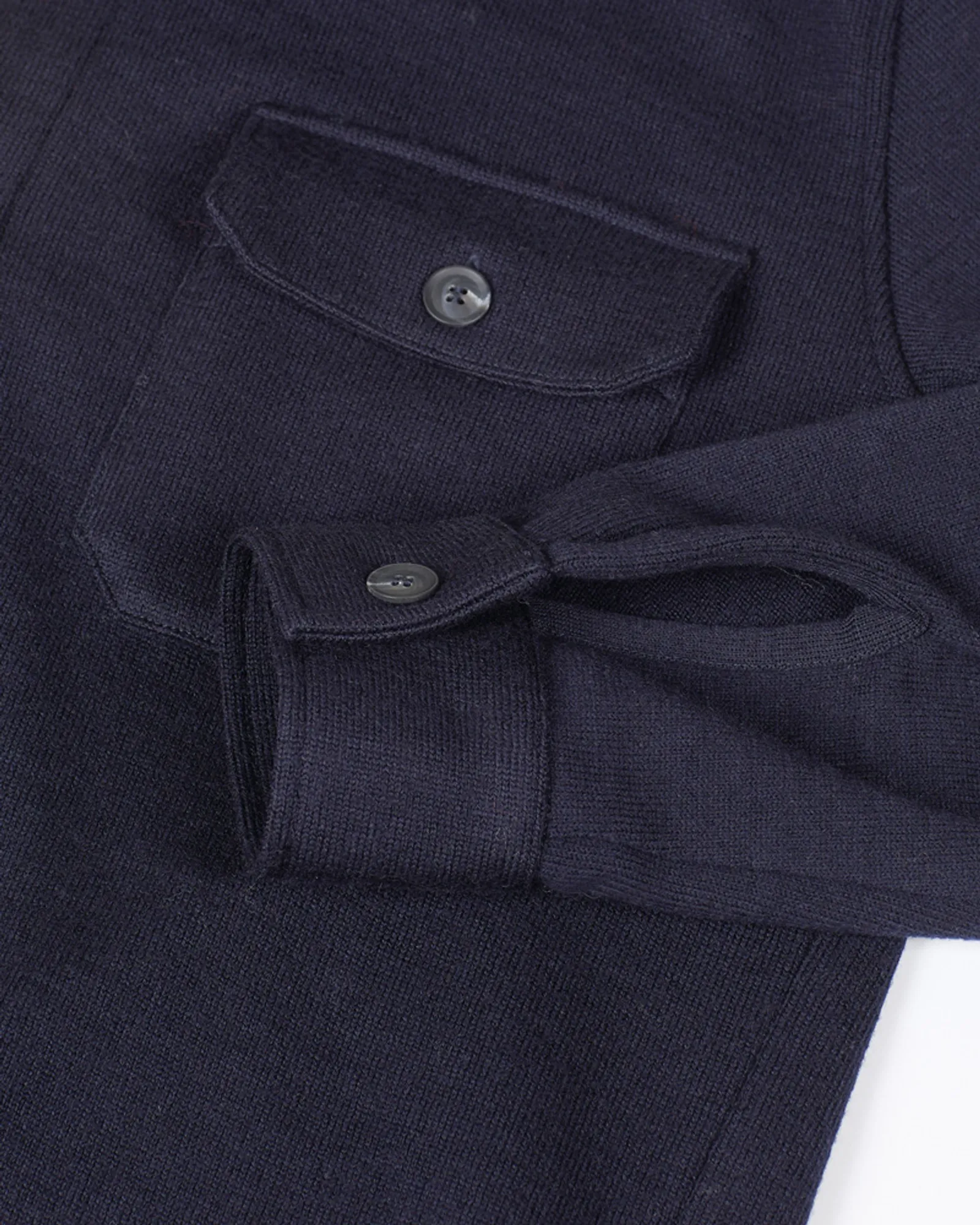 GY GRIMSTORP, OVERSHIRT I 100% MERINOULL. — NAVY - Image 5