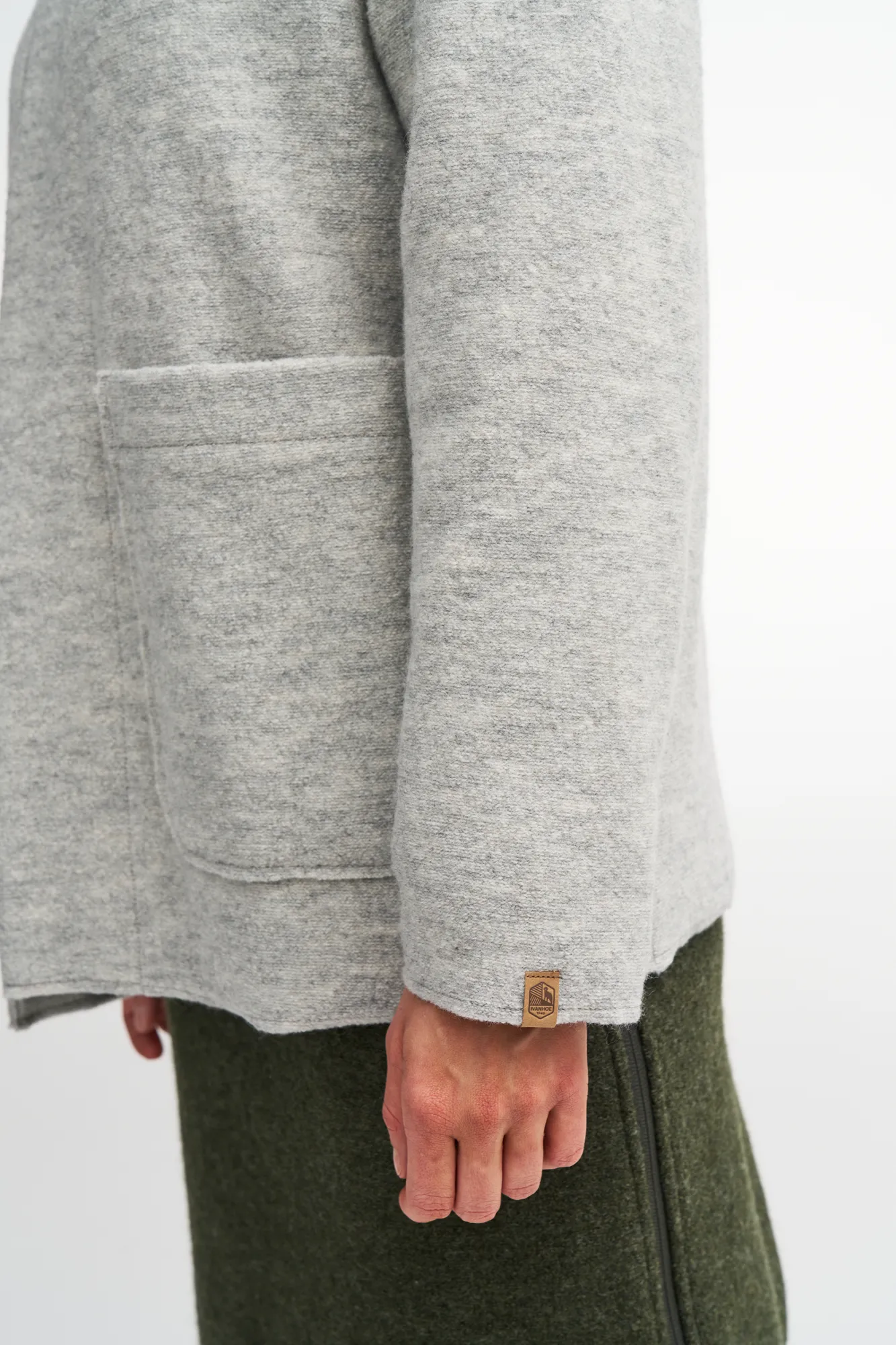 GY VEGBY, 100% FILTAD ULL  — LODEN GREEN - Image 3