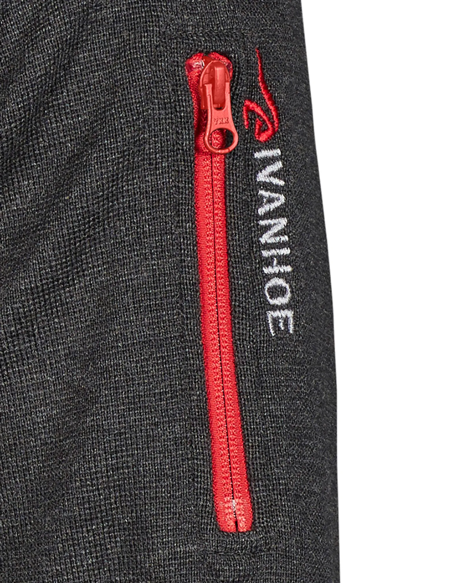 HADAR FULL ZIP WINDBREAKER, 100% EXTRA FINE MERINOULL — GRAPHITE MARL - Image 3