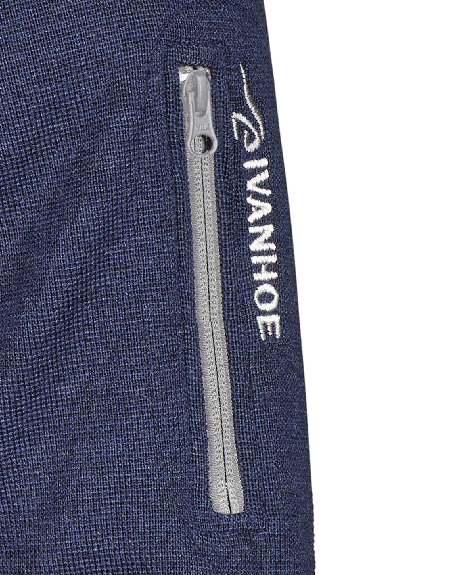 HADAR FULL ZIP WINDBREAKER, 100% EXTRA FINE MERINOULL — STEELBLUE - Image 3