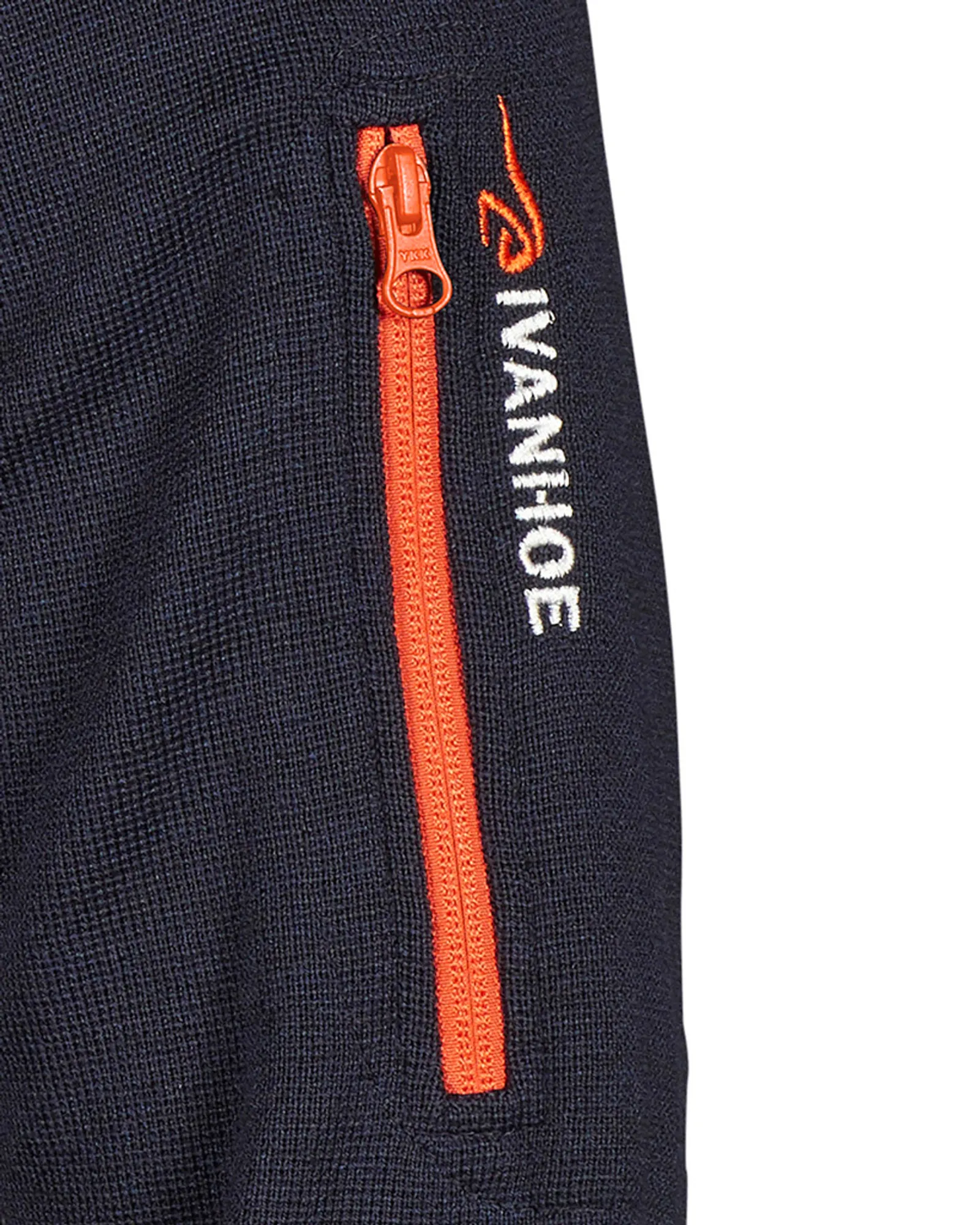 HADAR HALF ZIP WINDBREAKER, 100% EXTRA FINE MERINOULL — NAVY - Image 2