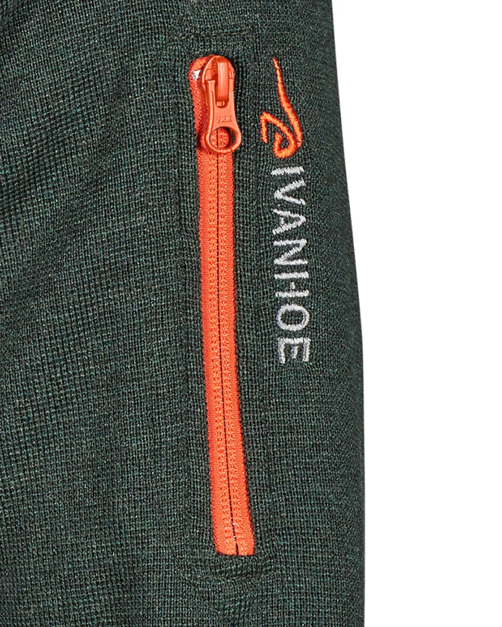 HADAR HALF ZIP WINDBREAKER, 100% EXTRA FINE MERINOULL — RIFLE GREEN - Image 2