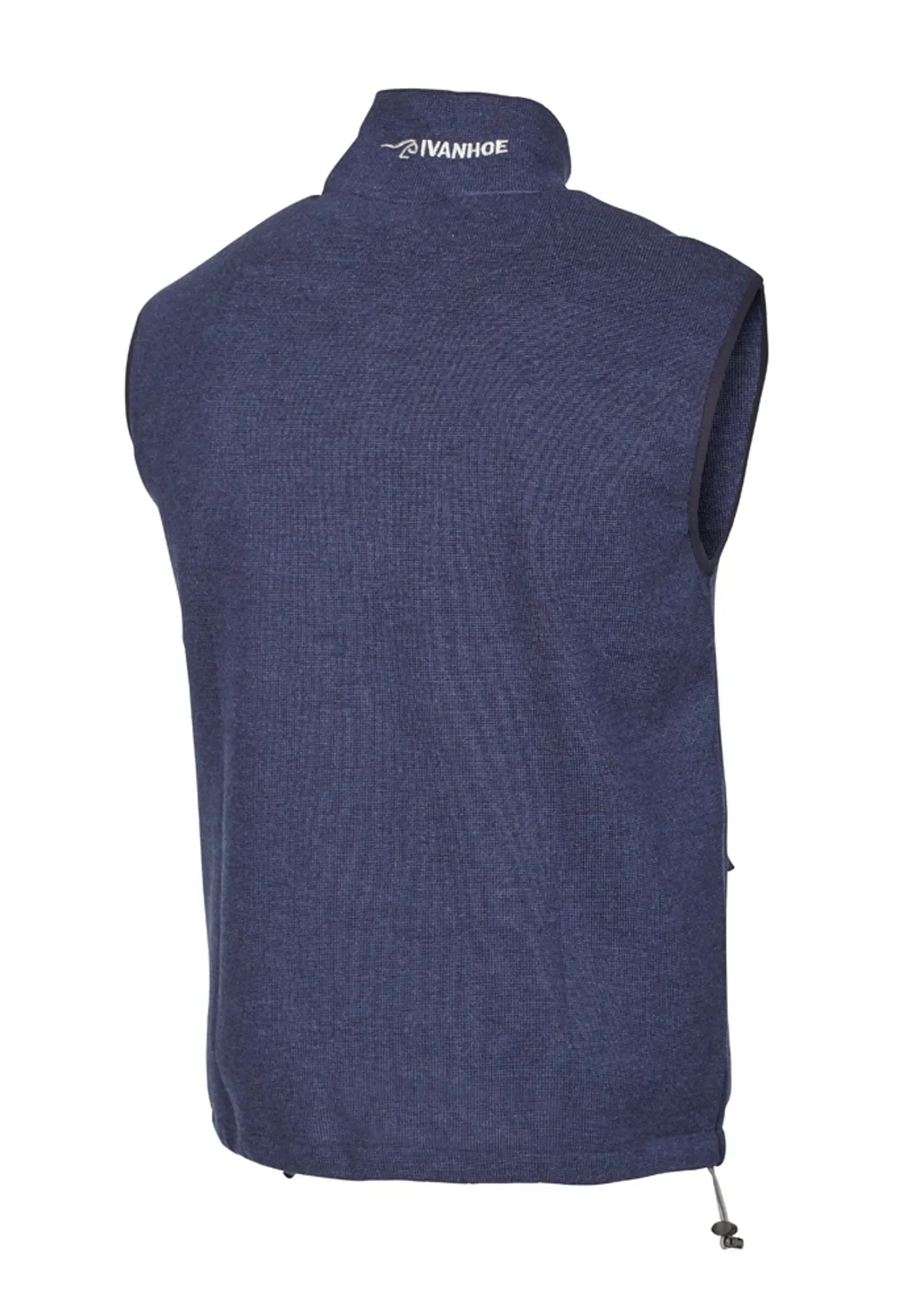 HADAR VEST, 100% EXTRA FINE MERINOULL  — STEELBLUE - Image 2