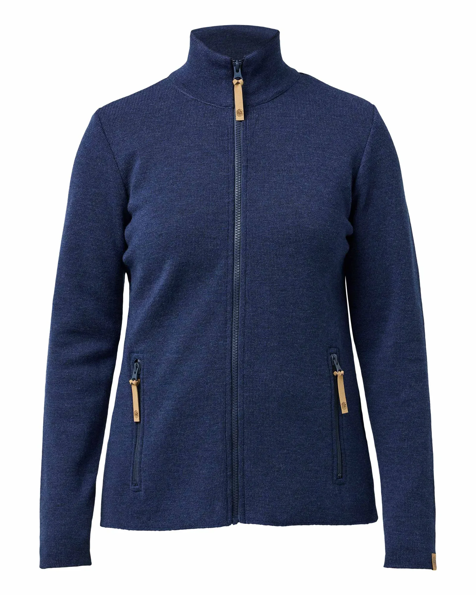 HANNA FULL ZIP 100% MERINOULL — STEELBLUE - Image 4