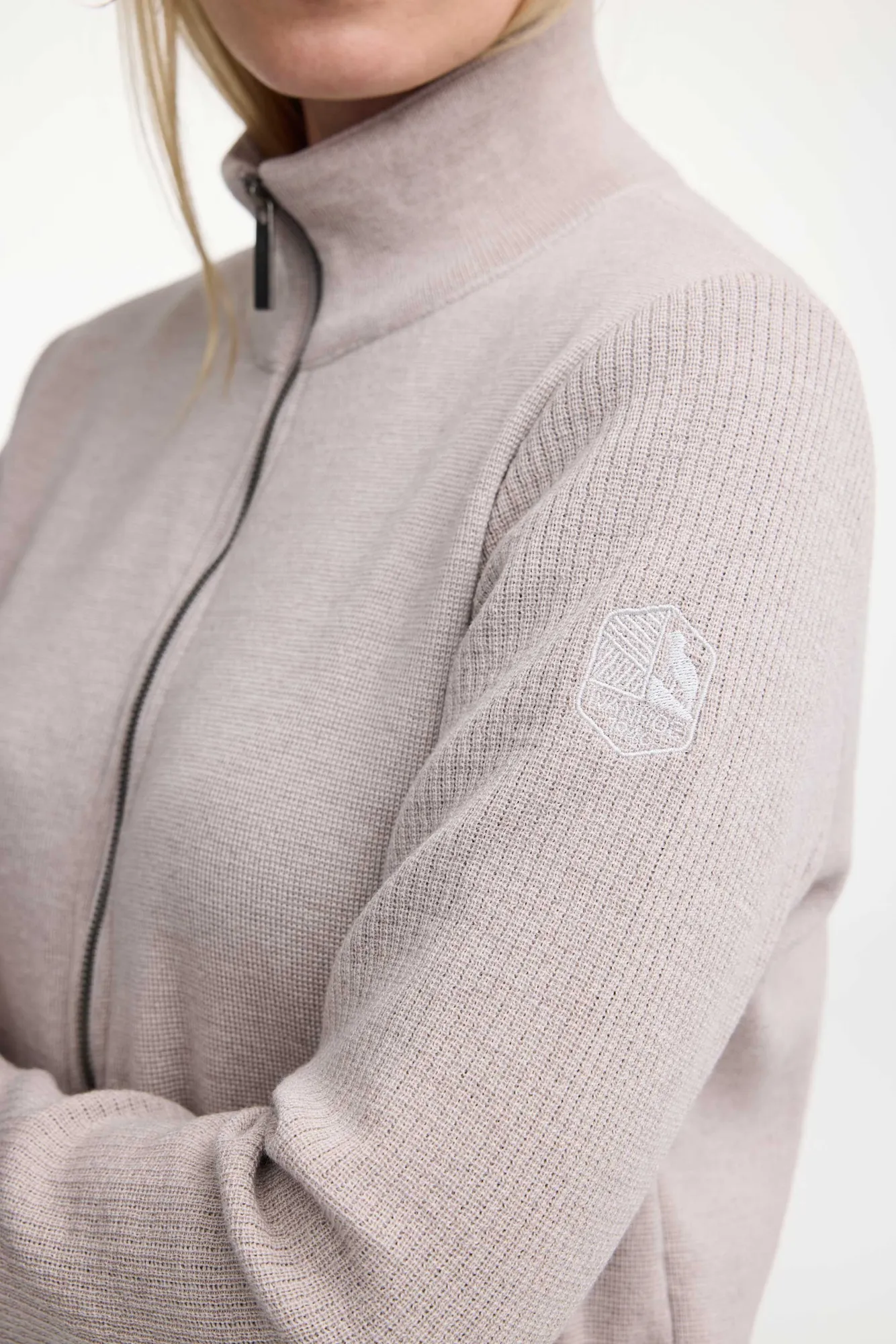 HARRIET WINDBREAKER, 100% FINE MERINOULL — SAND - Image 3