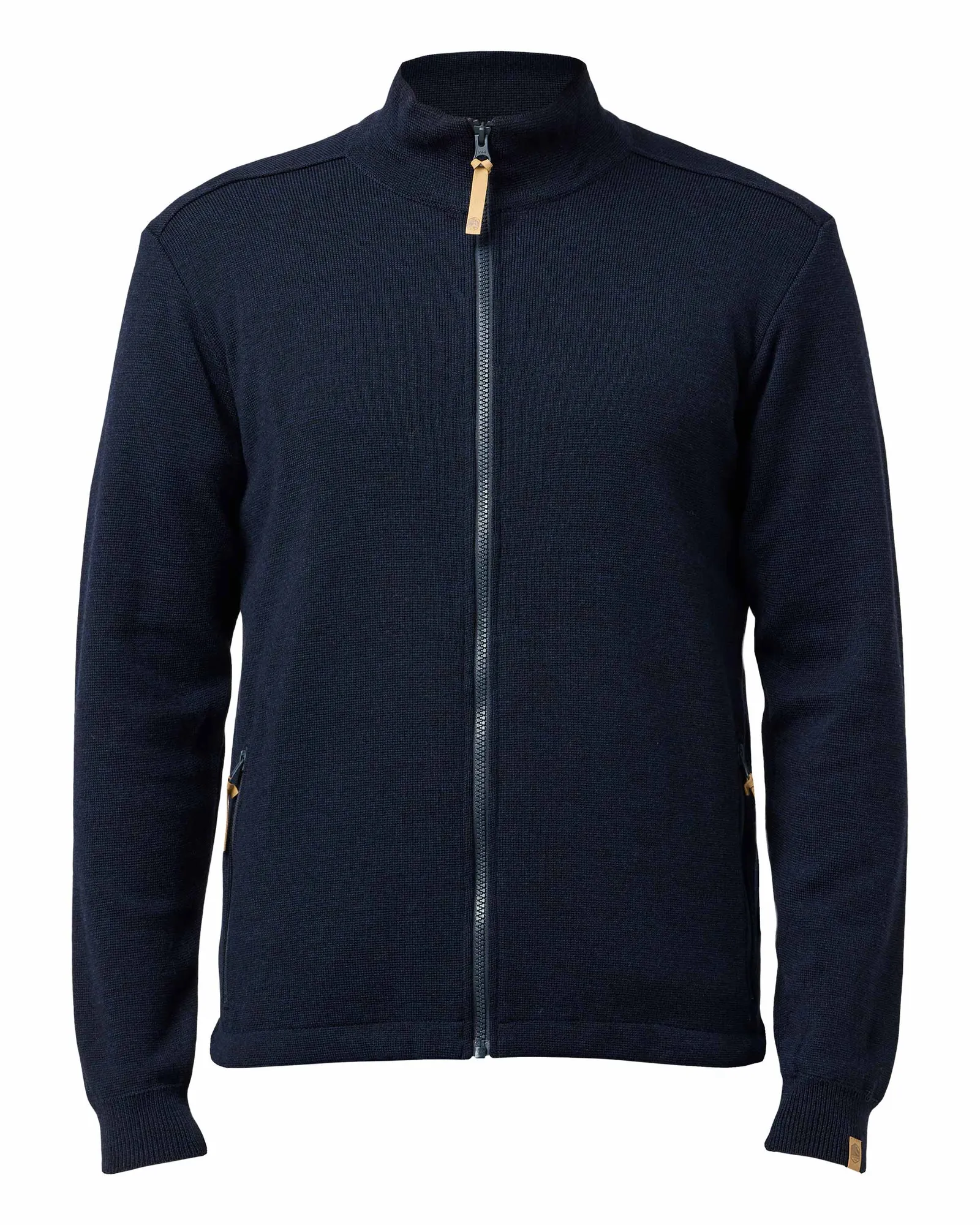 HELMER FULL ZIP 100% MERINOULL — NAVY - Image 4