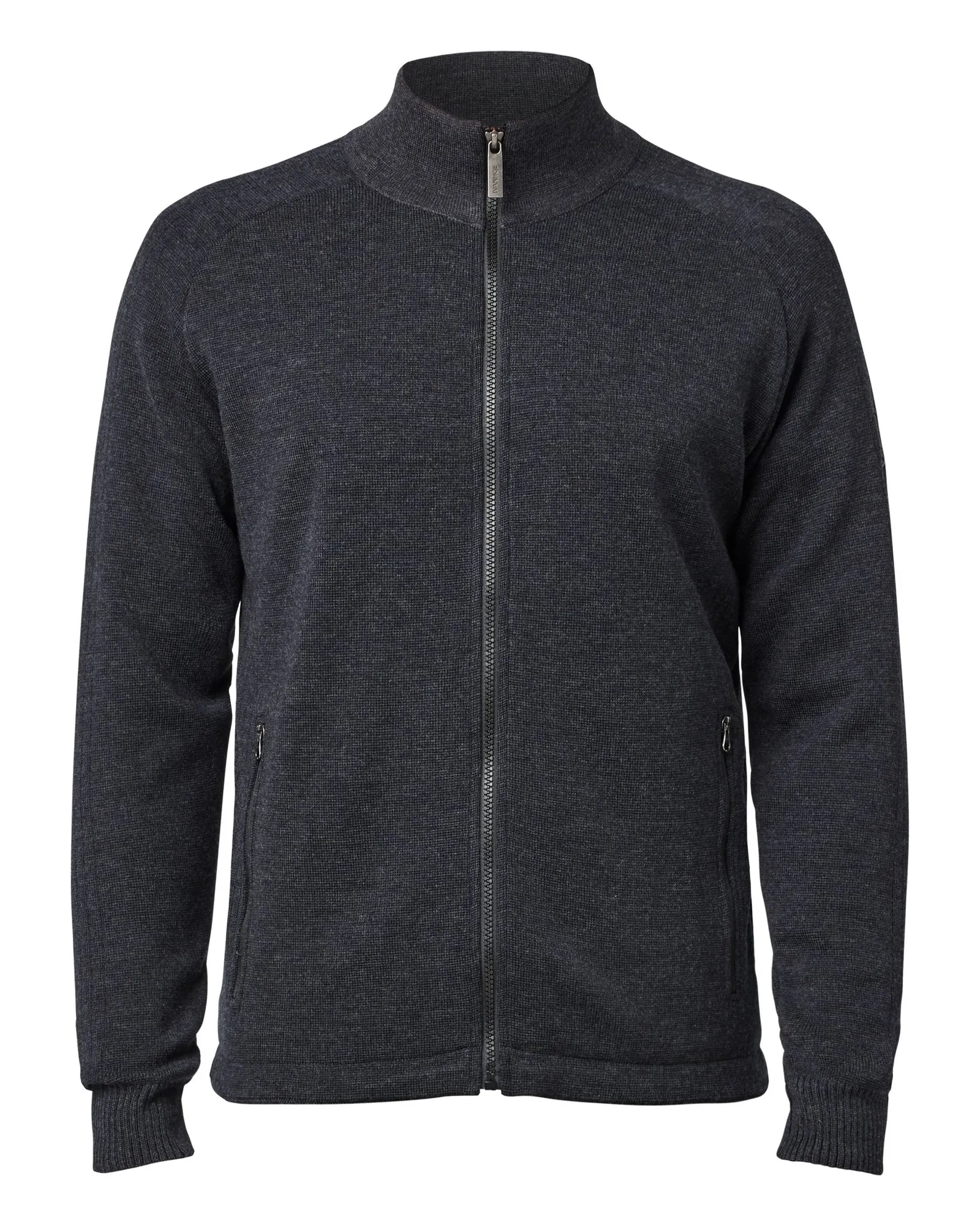 HENRY FULL ZIP WB, 100% FINE MERINOULL — GRAPHITE MARL - Image 5