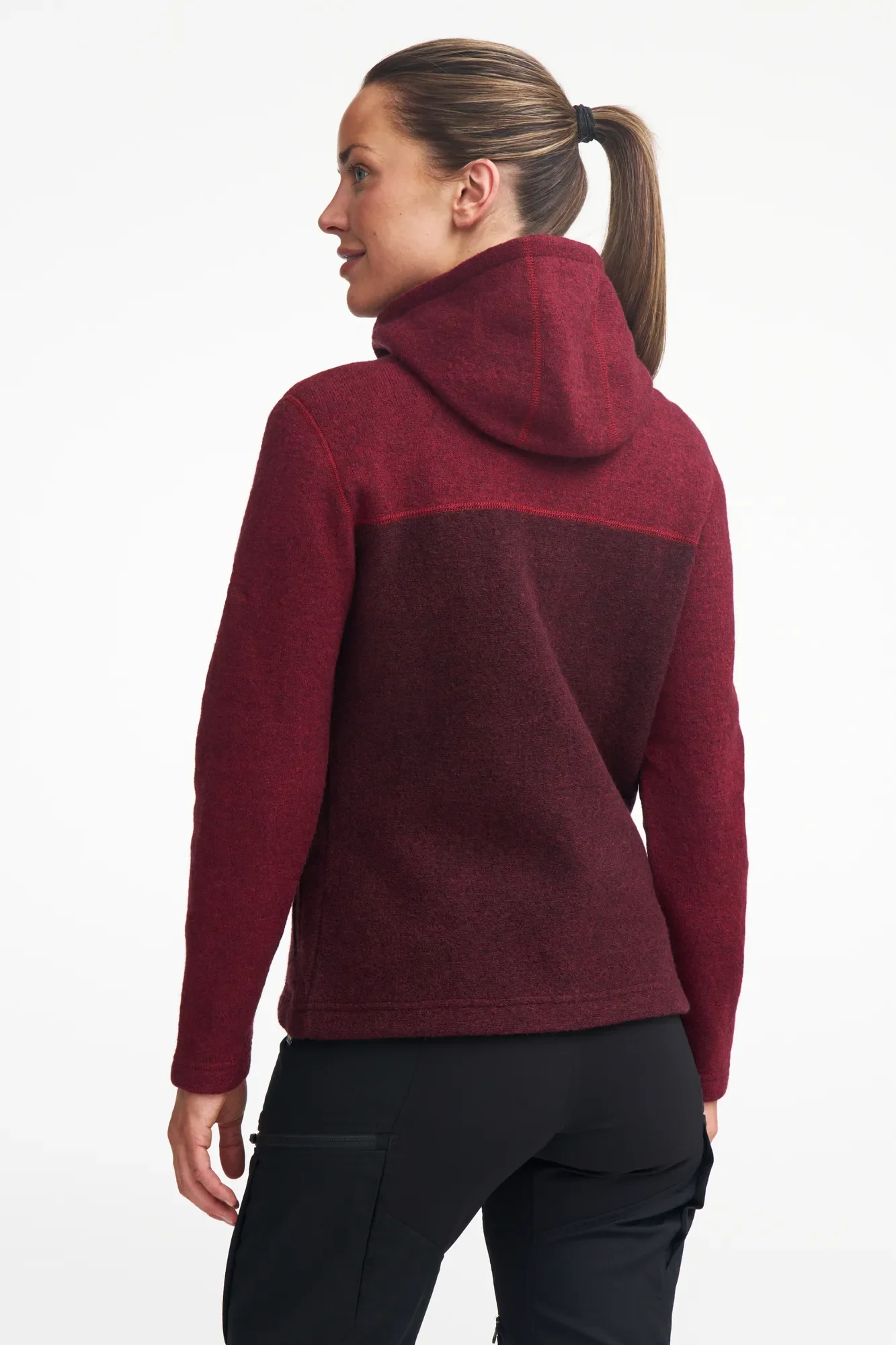HILMA HOOD, 100% FILTAD ULL — GREY - Image 4