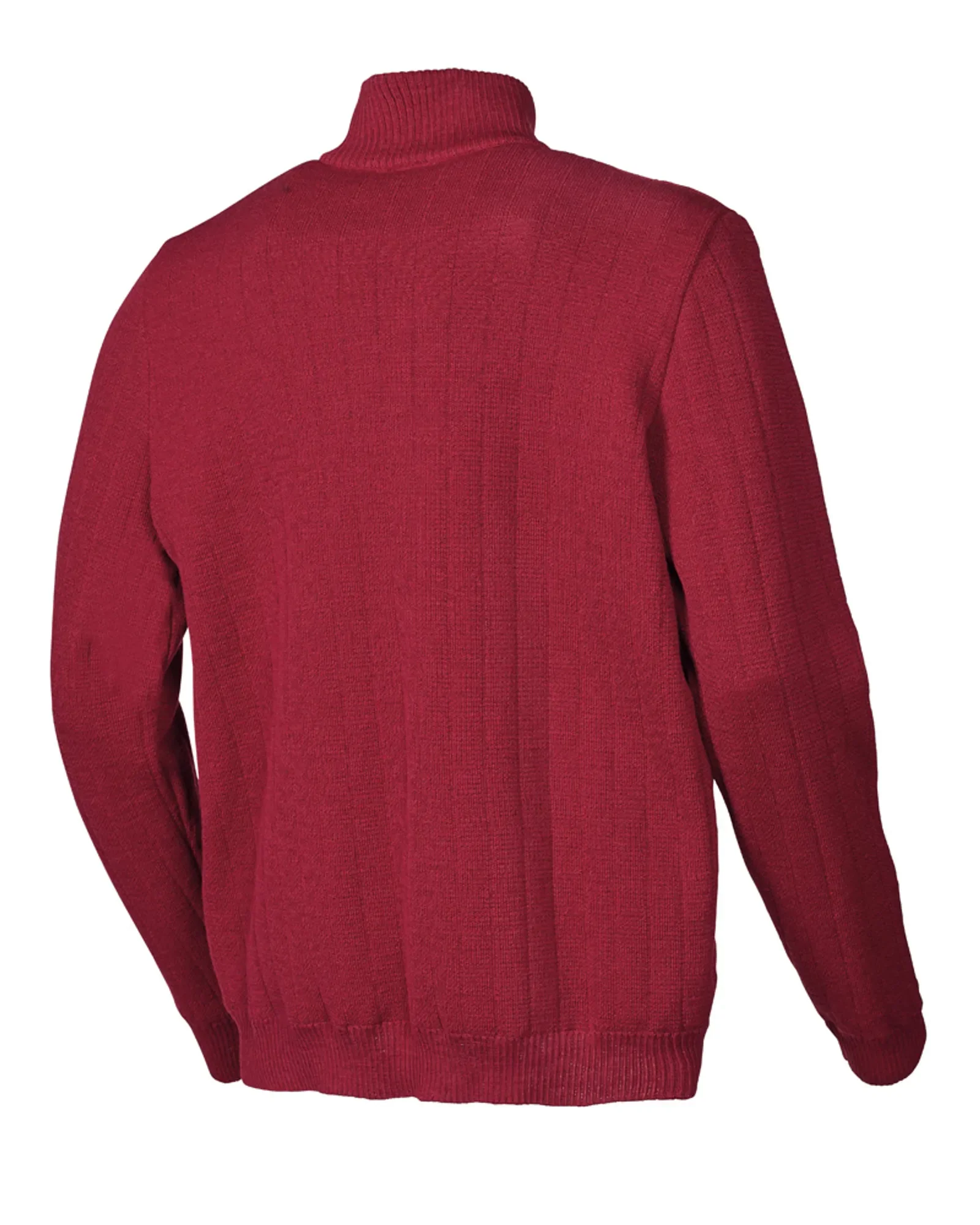 HUGO HALF ZIP, WINDBREAKER, 100% ULL — DEEP RED - Image 2