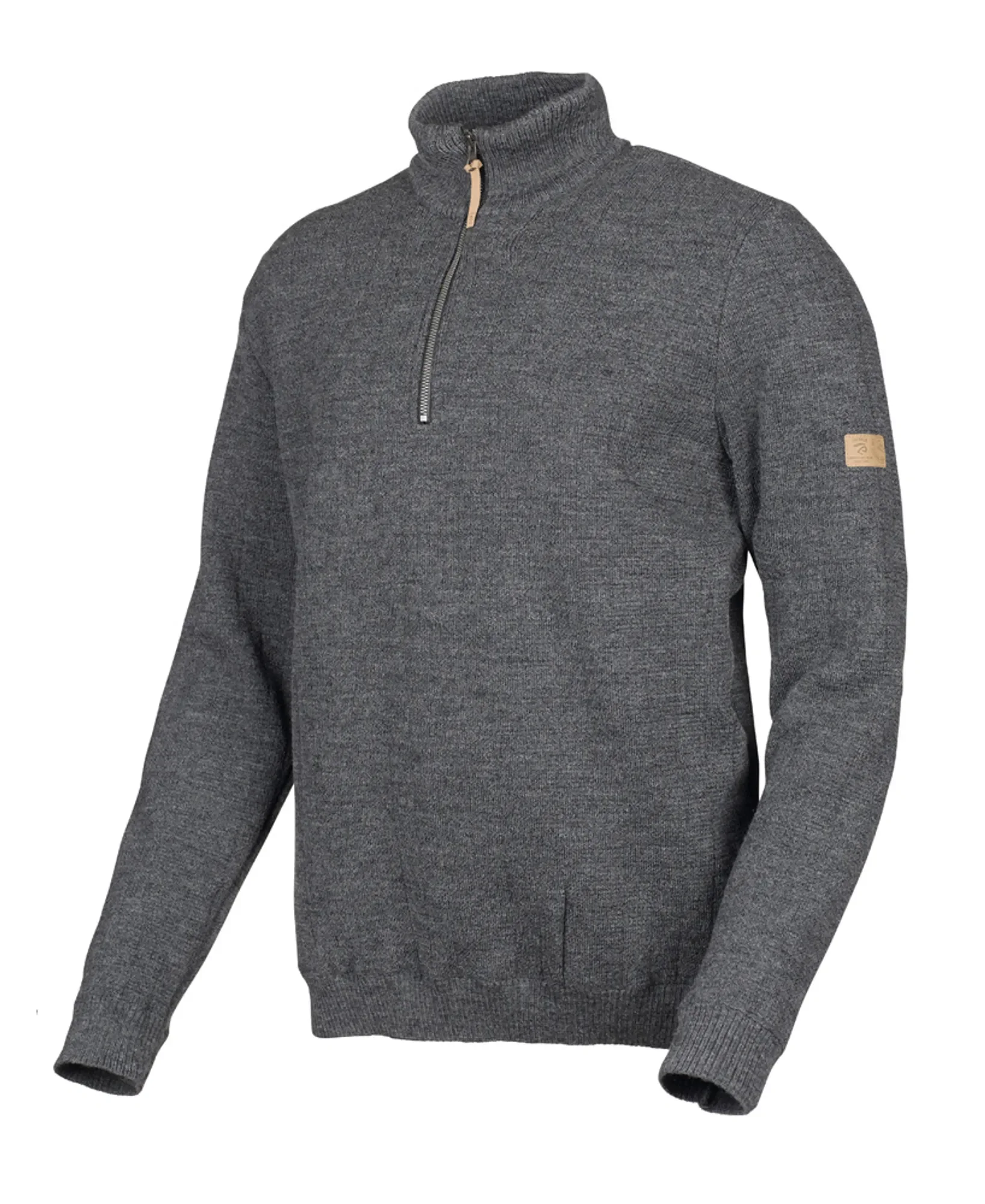 HUGO HALF ZIP, WINDBREAKER, 100% ULL — GREY - Image 4