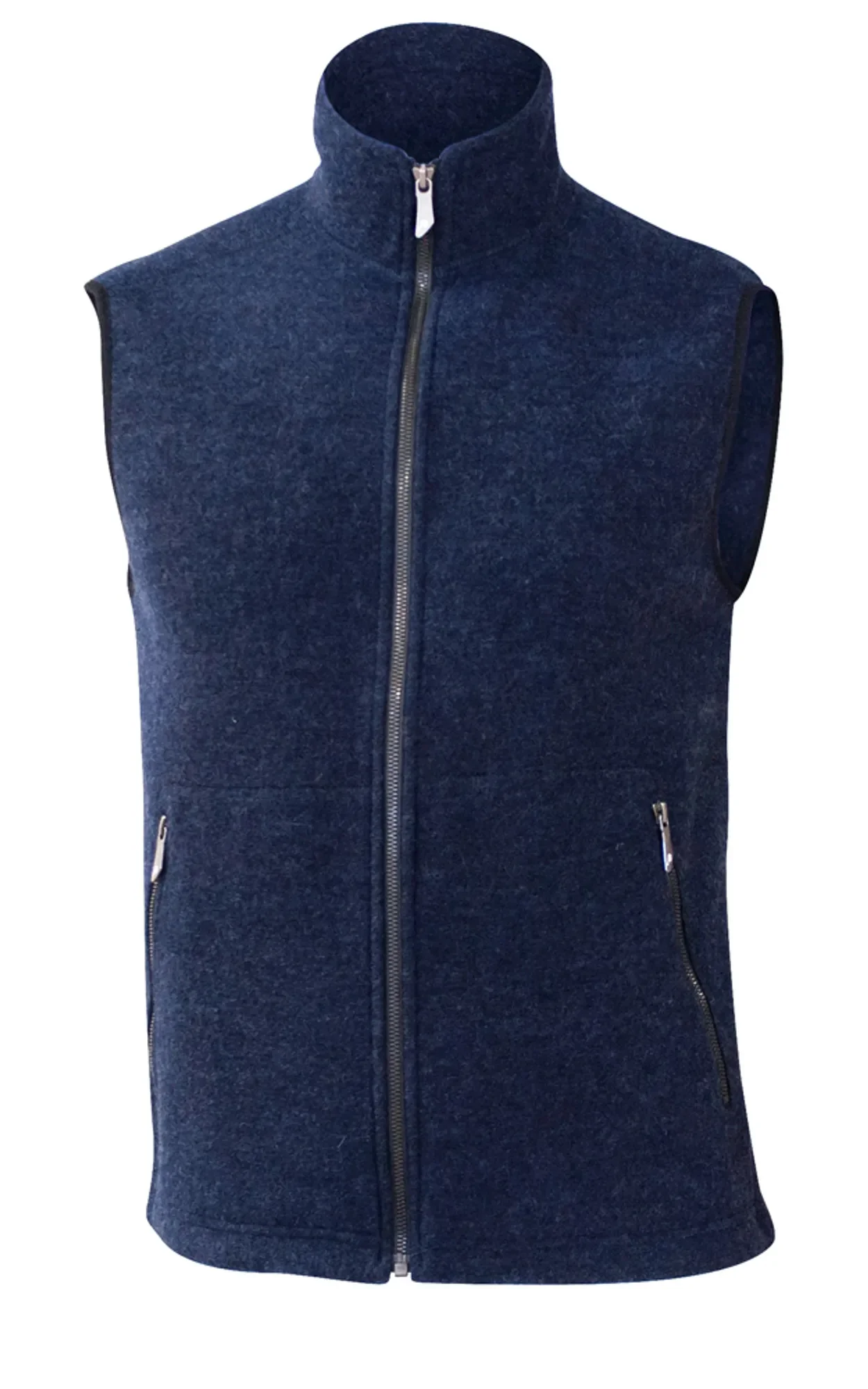 KURRE VEST, 60% FILTAD ULL, 40% LYOCELL   — LIGHT NAVY - Image 4