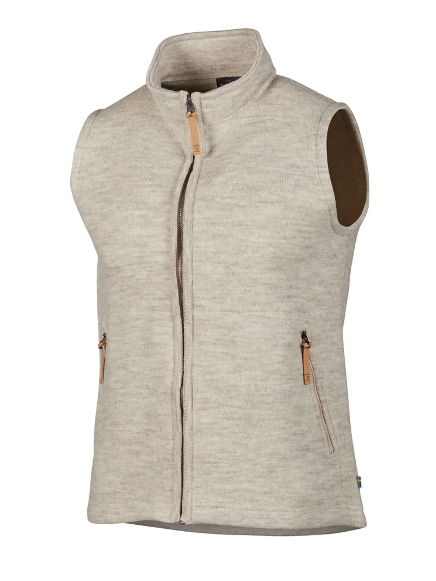NLS BARLEY VEST, 100% OFÄRGAD ULL — BIRCH - Image 4