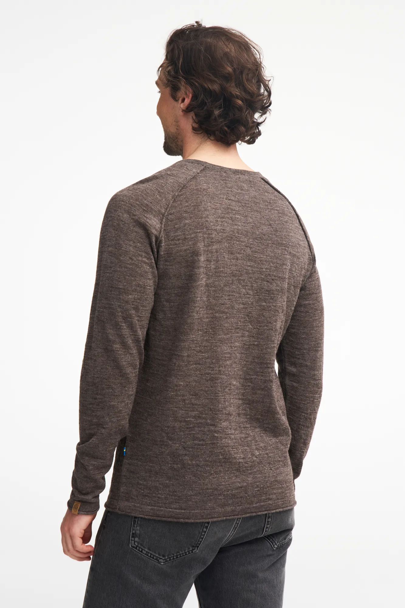 NLS BEECH CREWNECK, 100% OFÄRGAD ULL — BIRCH - Image 3