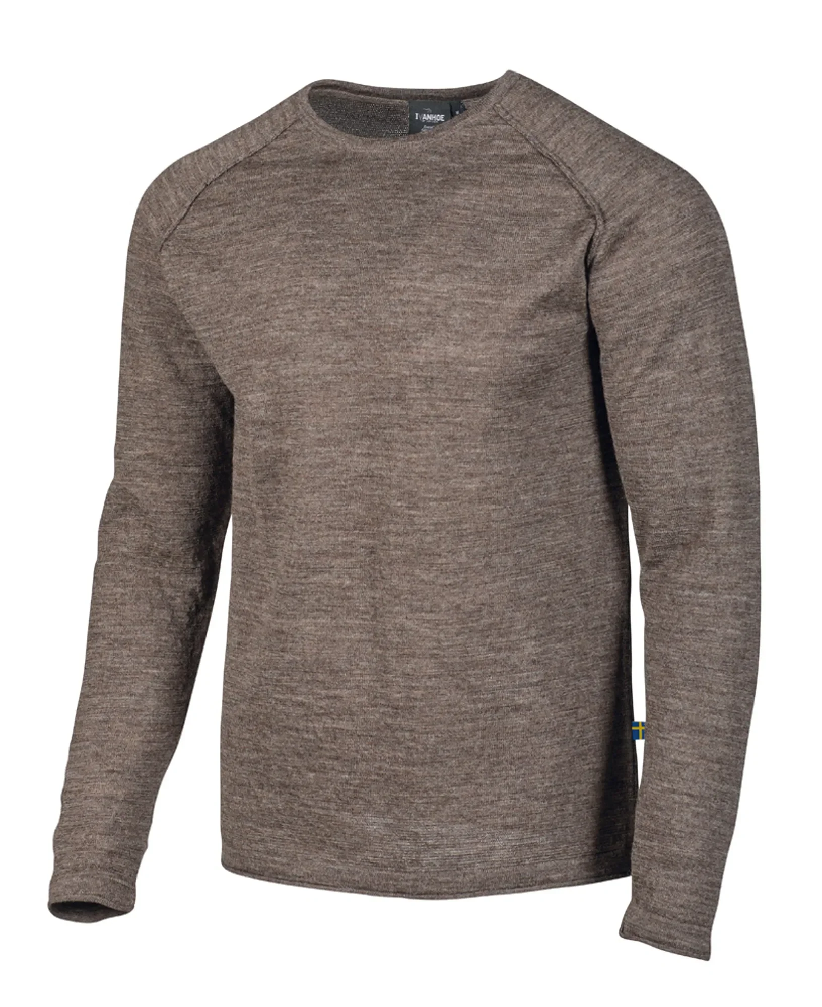 NLS BEECH CREWNECK, 100% OFÄRGAD ULL — NUTMEG - Image 4