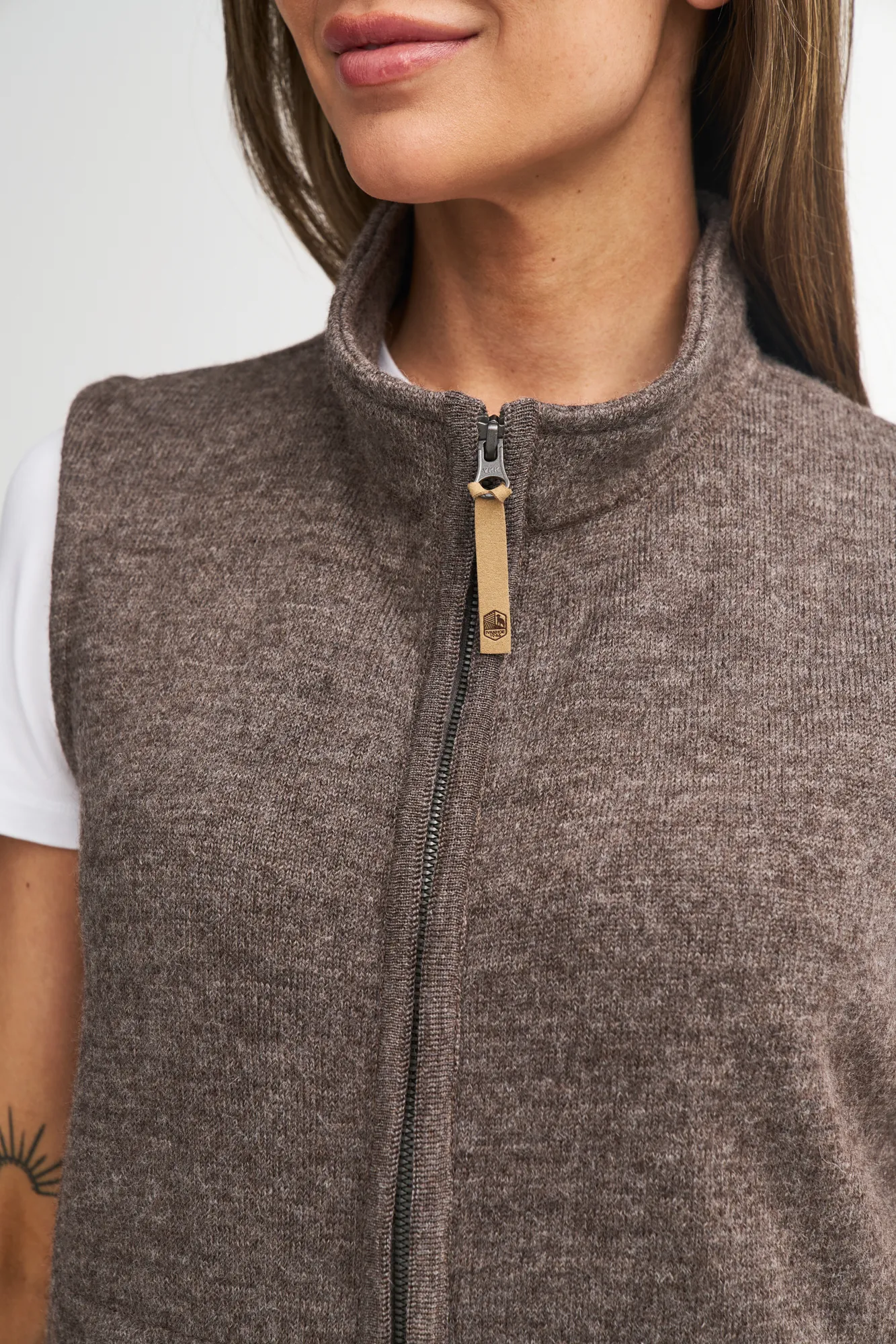 NLS COCO VEST, 100% OFÄRGAD ULL — BIRCH - Image 5