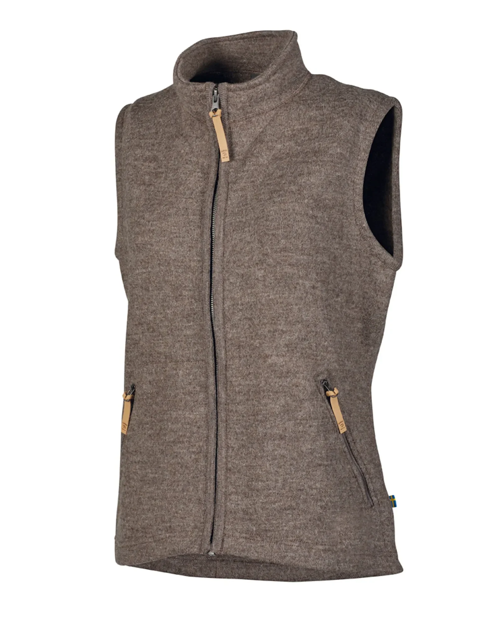 NLS COCO VEST, 100% OFÄRGAD ULL — NUTMEG - Image 4