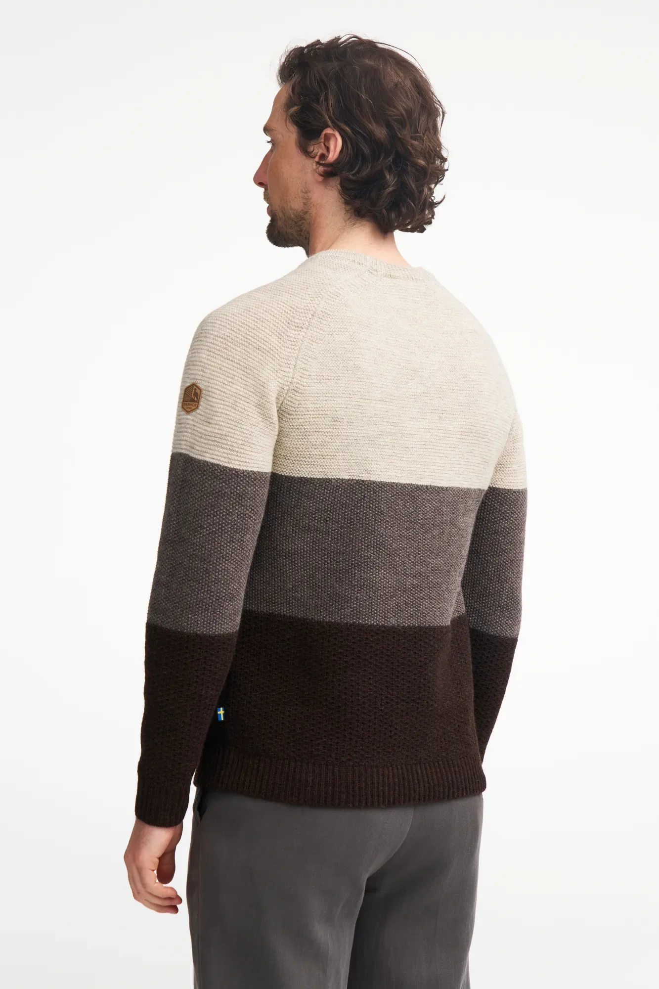 NLS LARCH CREWNECK, 100% OFÄRGAD ULL — BIRCH - Image 2