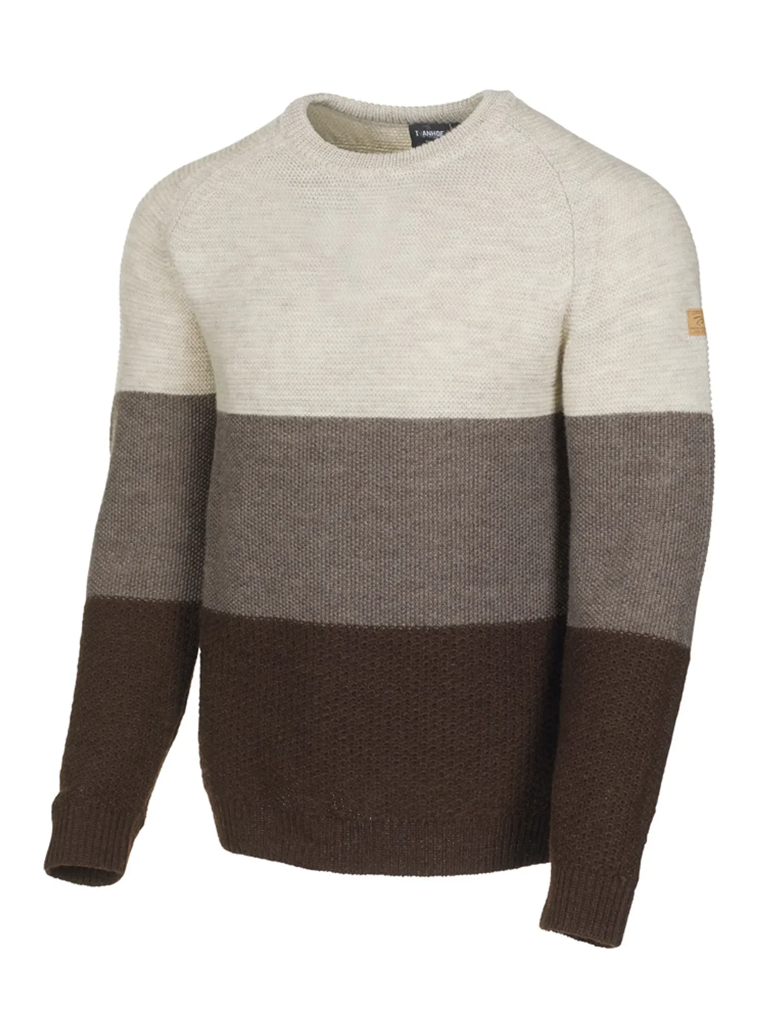 NLS LARCH CREWNECK, 100% OFÄRGAD ULL — BIRCH - Image 4