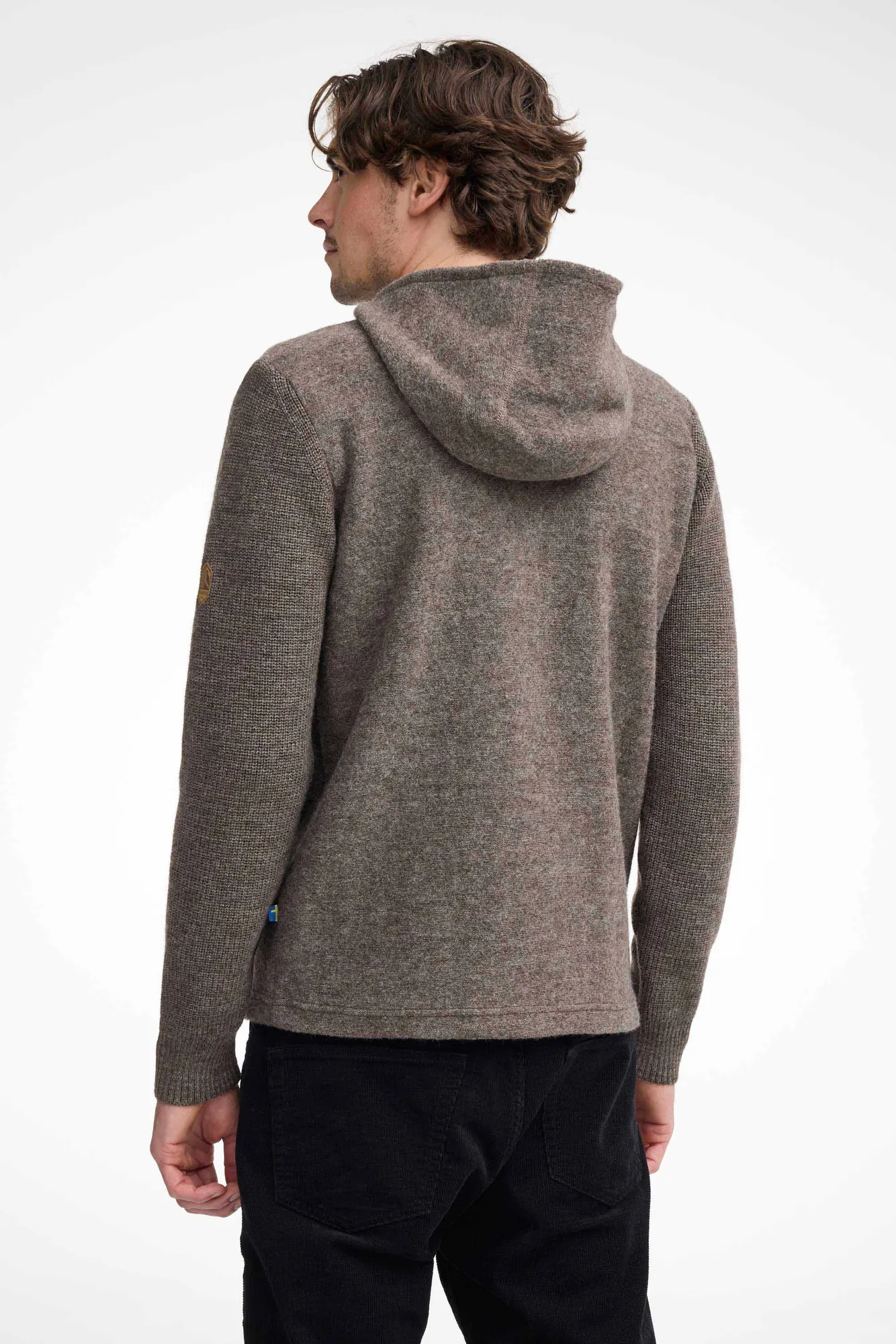 NLS PENTLAND HOOD, 100% OFÄRGAD ULL  — COFFEE BEAN - Image 3