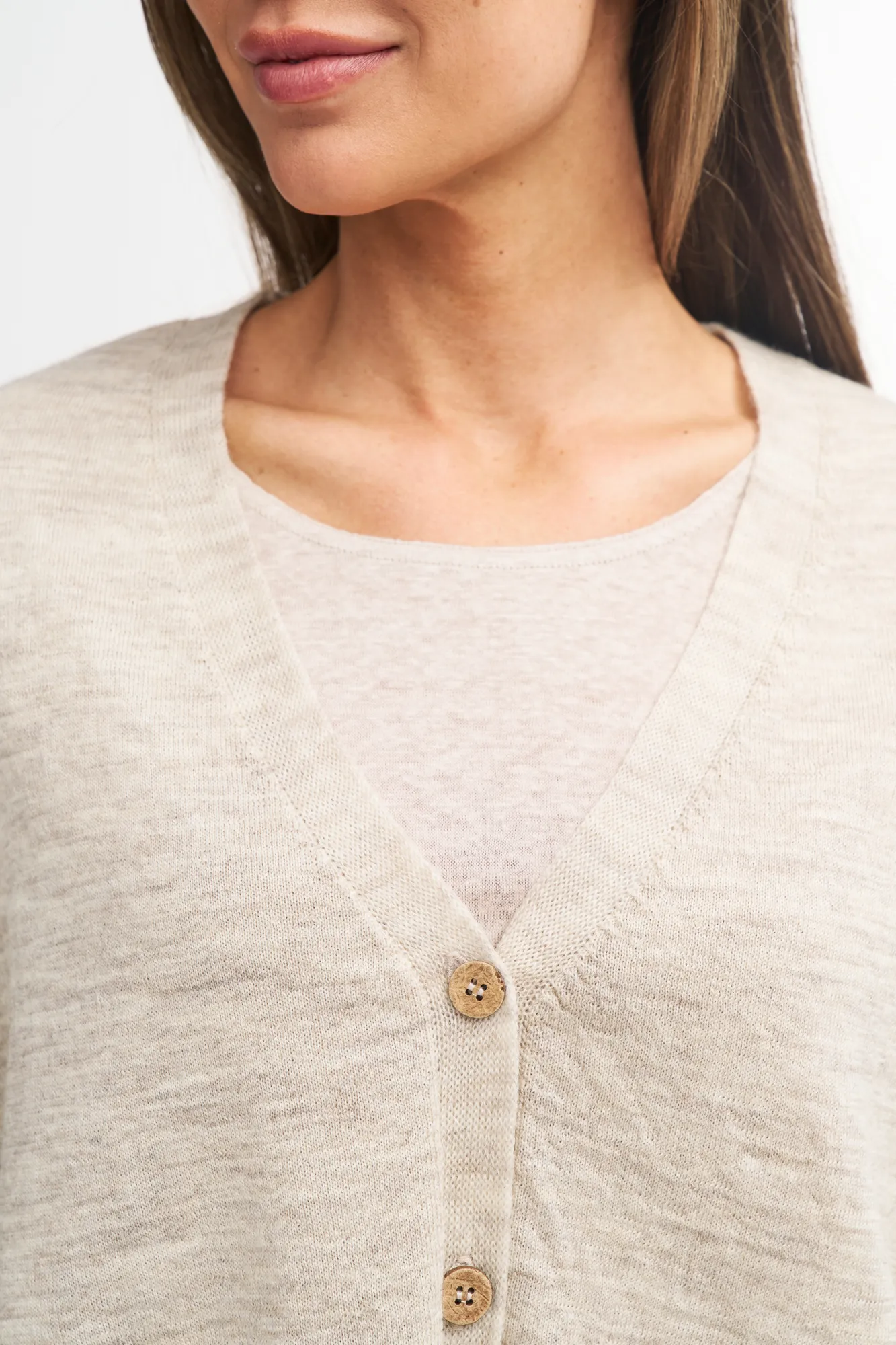 NLS POPPY PONCHO, 100% OFÄRGAD ULL — COFFEE BEAN - Image 5