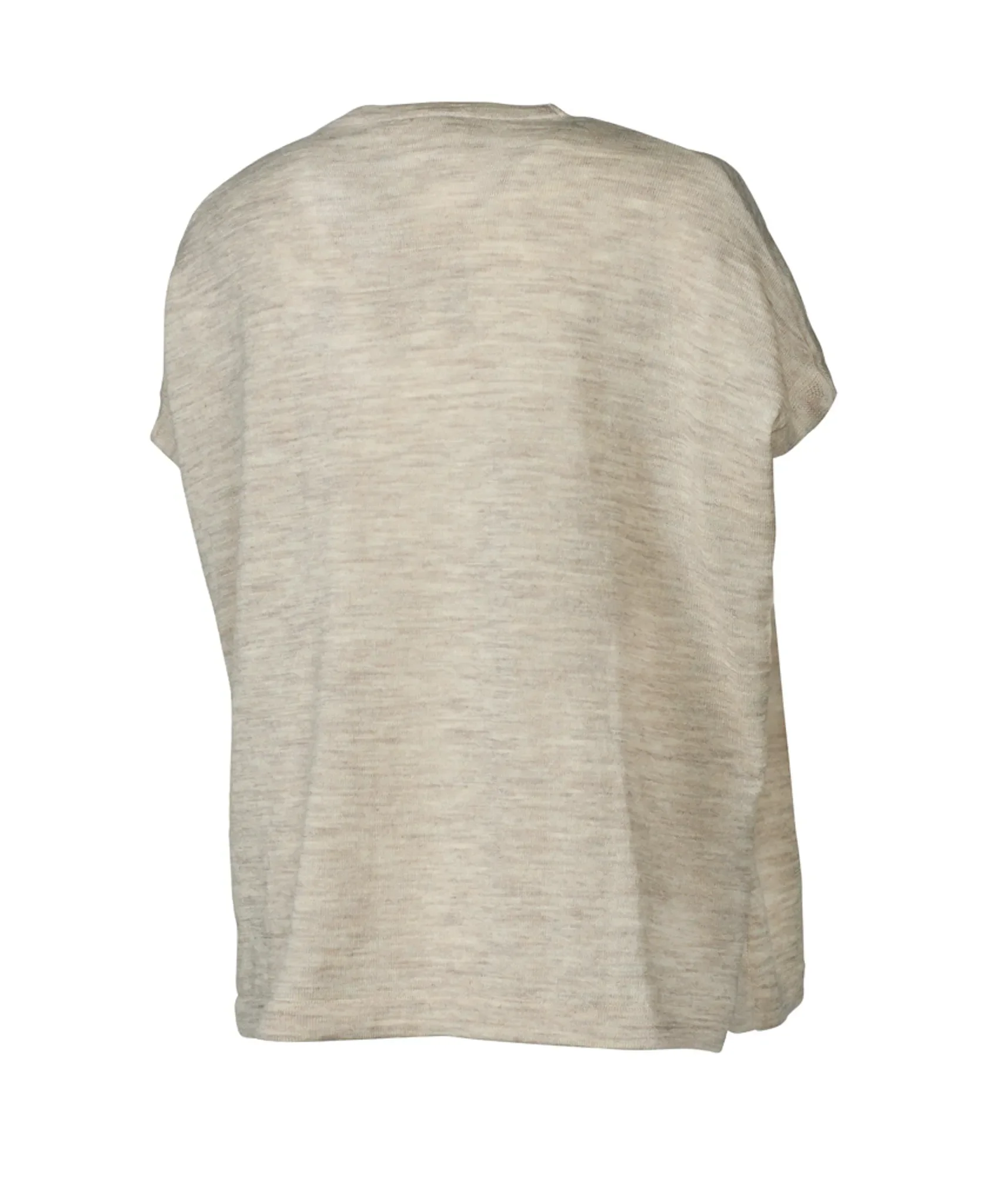 NLS POPPY PONCHO, 100% OFÄRGAD ULL — BIRCH - Image 5