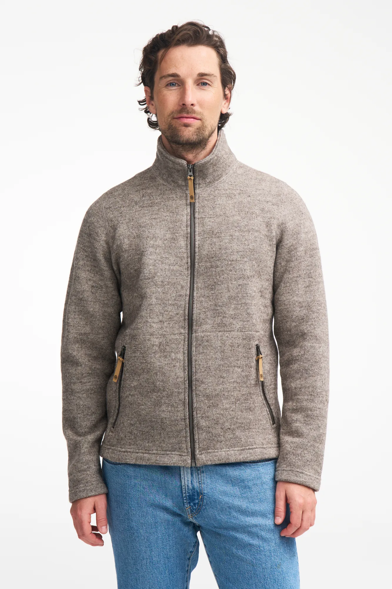 NLS SAP FULL ZIP, 100% OFÄRGAD ULL  — CHOCOLATE - Image 2