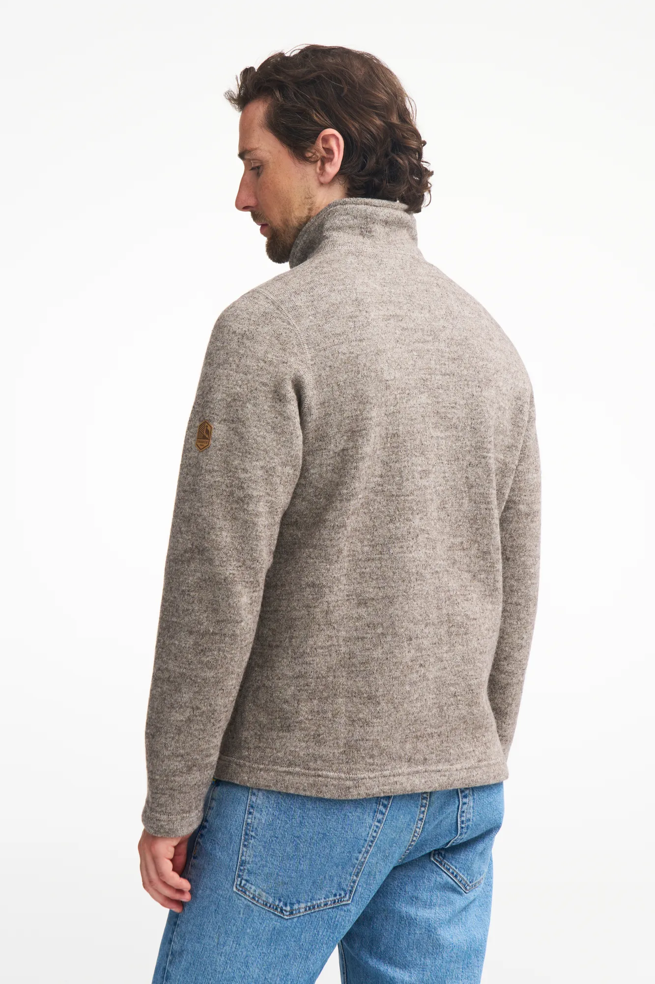 NLS SAP FULL ZIP, 100% OFÄRGAD ULL  — CHOCOLATE - Image 3