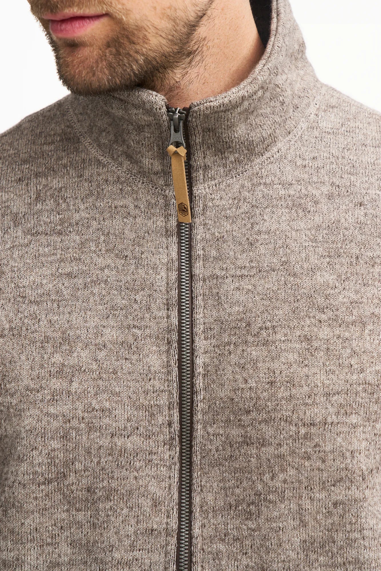 NLS SAP FULL ZIP, 100% OFÄRGAD ULL  — LATTE - Image 4