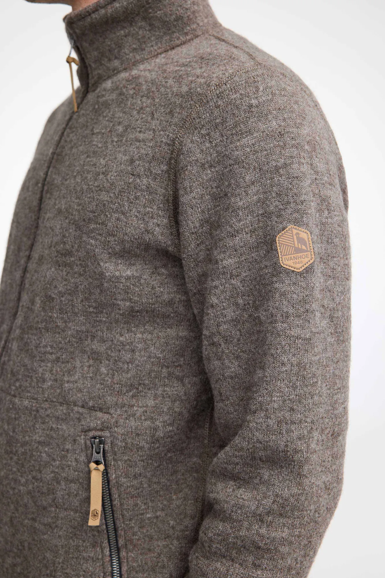 NLS SAP FULL ZIP, 100% OFÄRGAD ULL  — BIRCH - Image 5