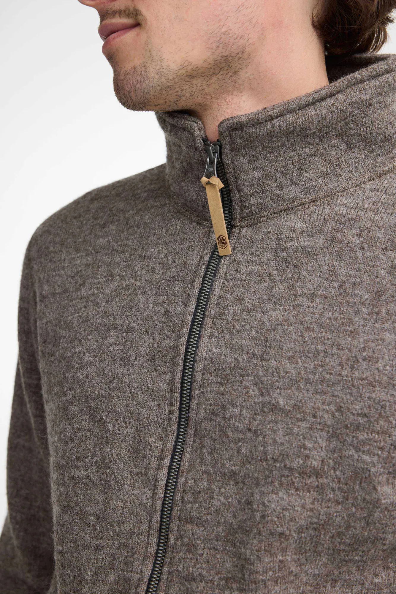 NLS SAP FULL ZIP, 100% OFÄRGAD ULL  — NUTMEG - Image 3