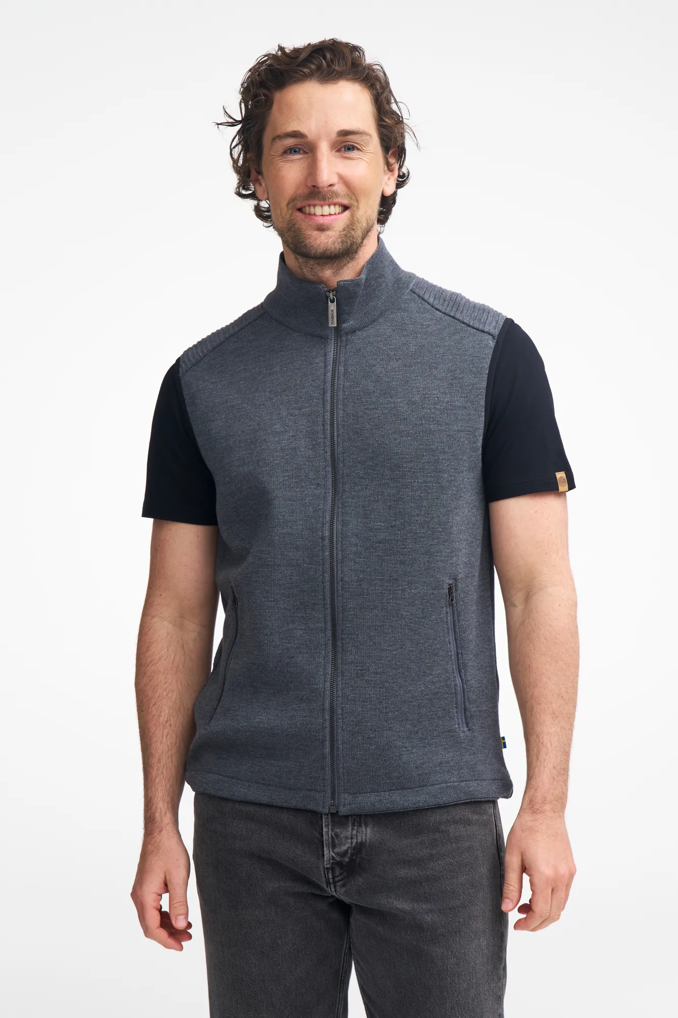 RALF VEST, 100% FINE MERINOULL — RIFLE GREEN - Image 2