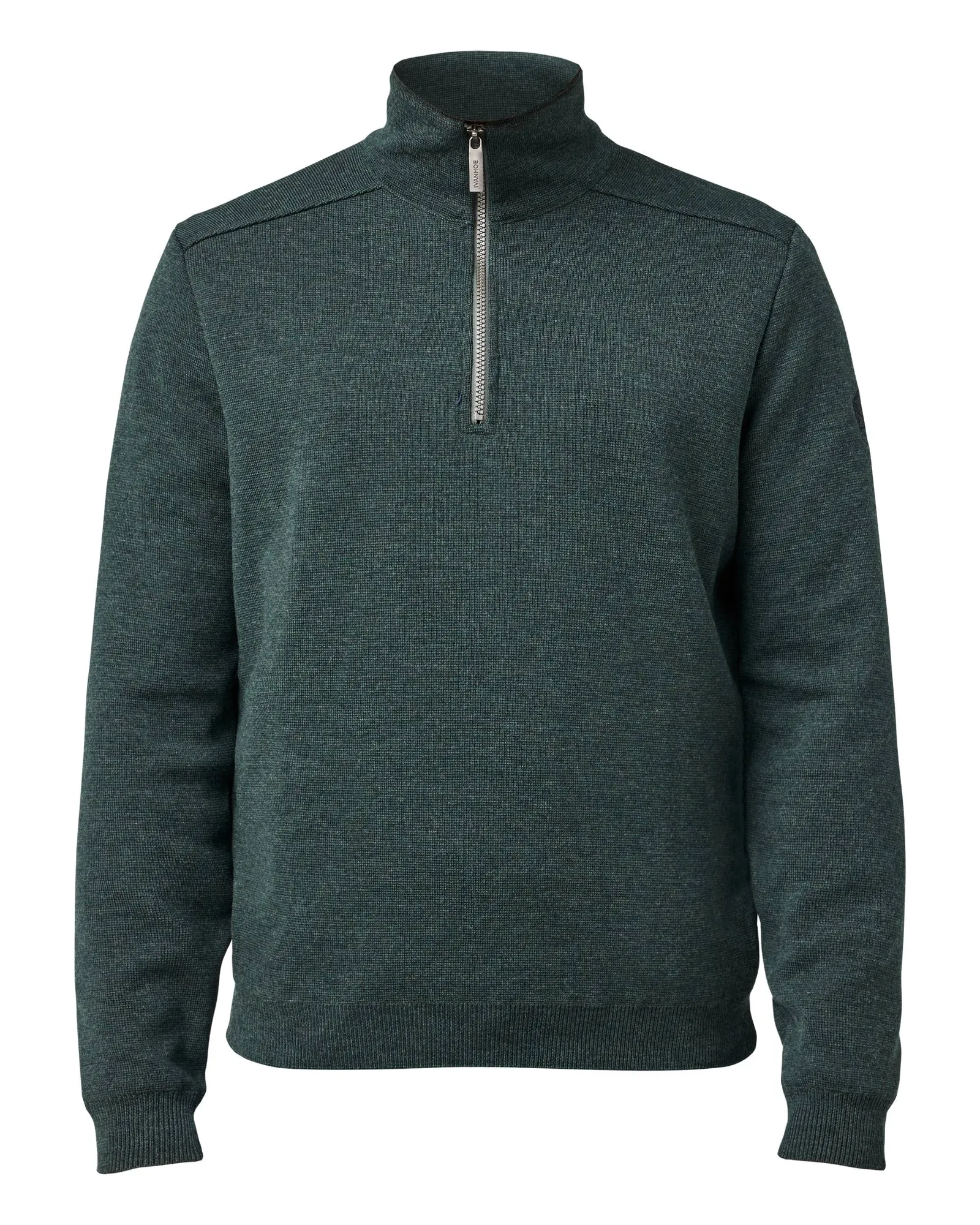RUBEN HALF ZIP WB, 100% FINE MERINOULL — RIFLE GREEN - Image 6