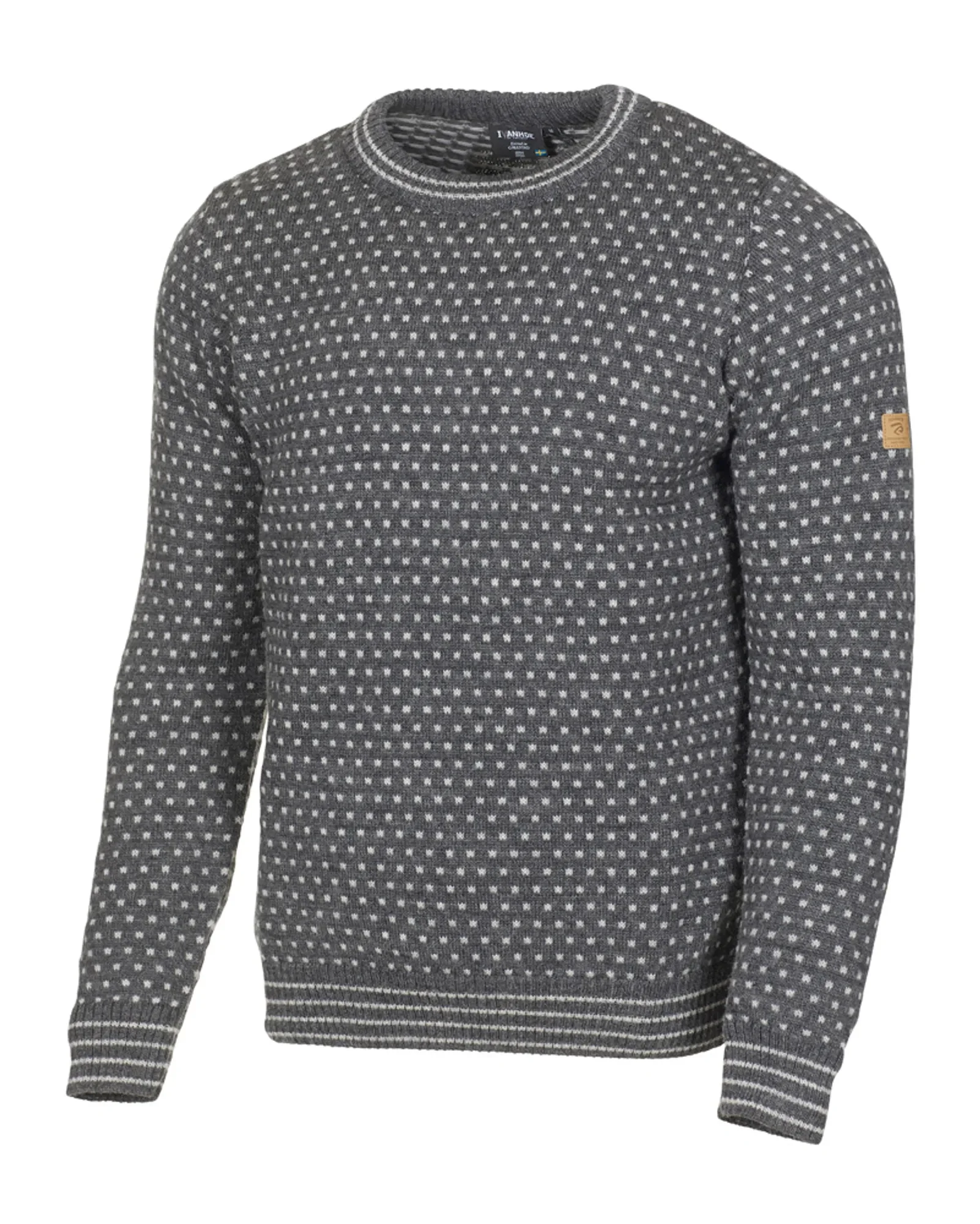 SVERRE CREWNECK, 100% ULL — GREY - Image 4