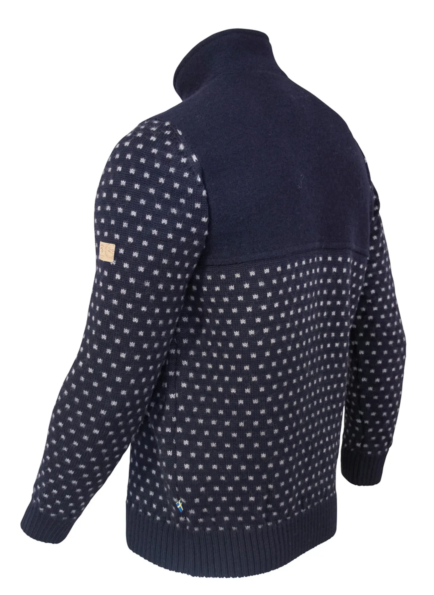 SVERRE HALF ZIP, 100% ULL  — NAVY - Image 2