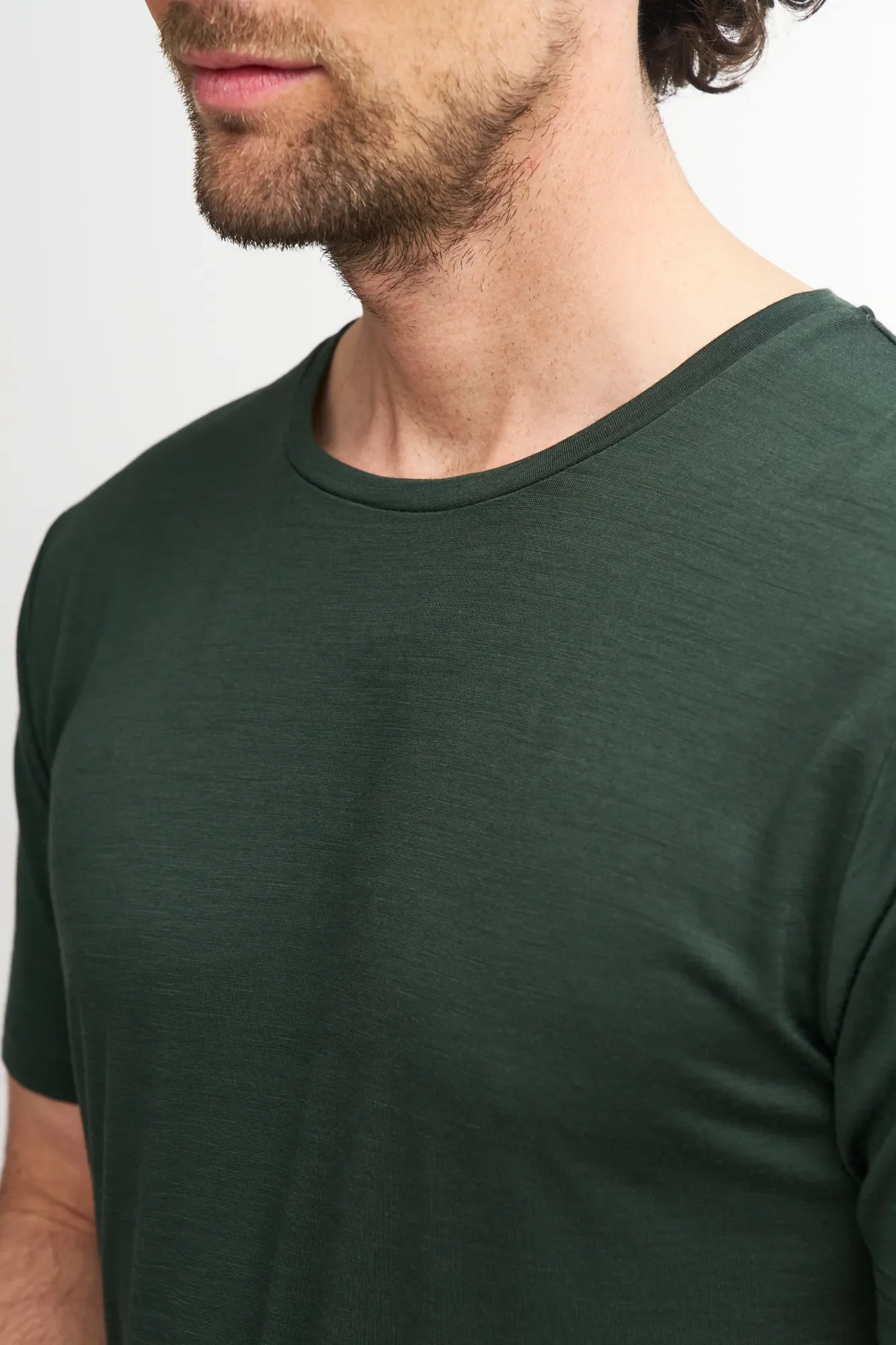 UNDERWOOL CEASAR T-SHIRT, 100% EXTRA FIN MERINOULL — GRAPHITE MARL - Image 4