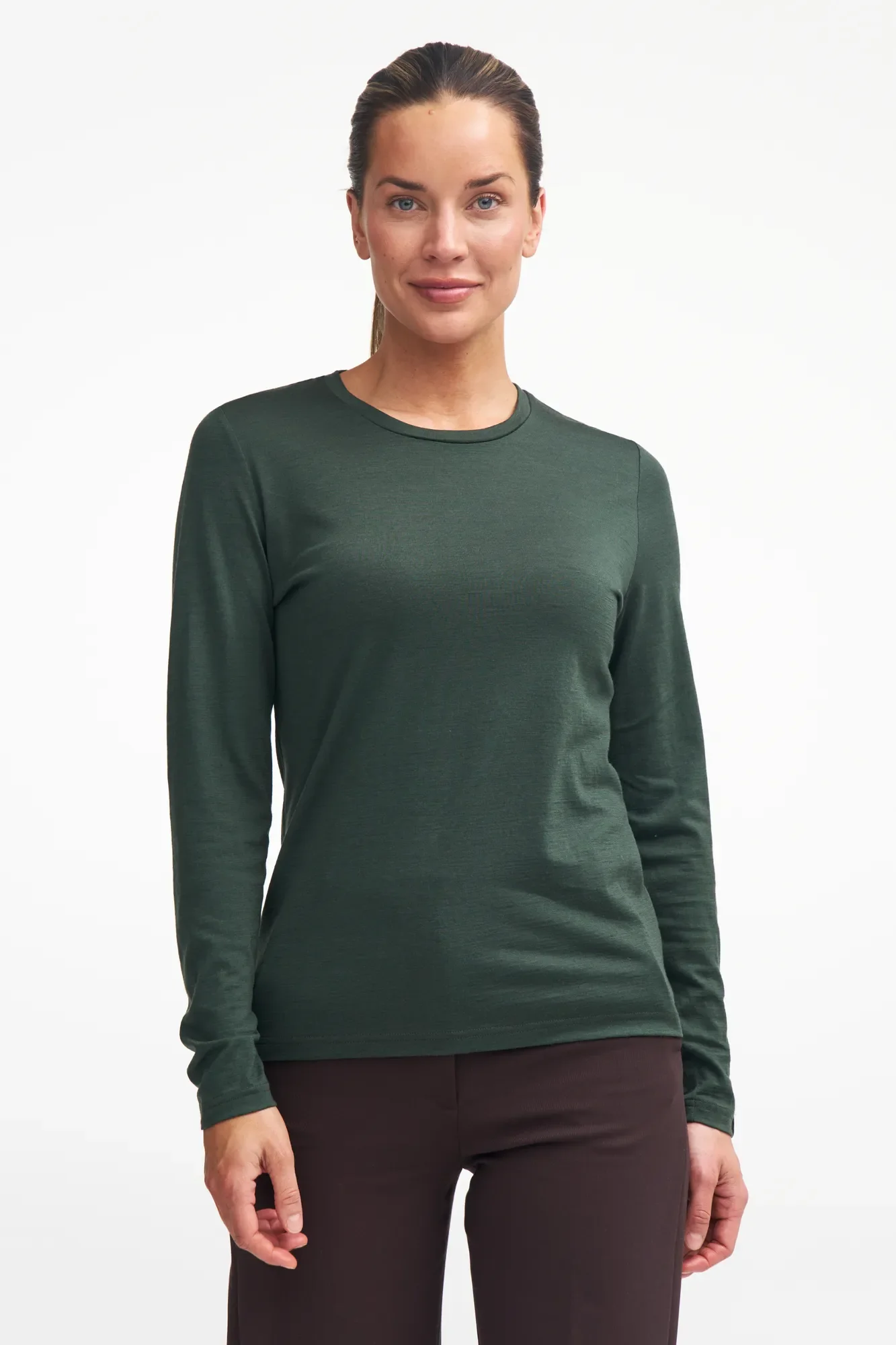 UNDERWOOL MERINO LONG SLEEVE — ROYAL CHERRY - Image 2