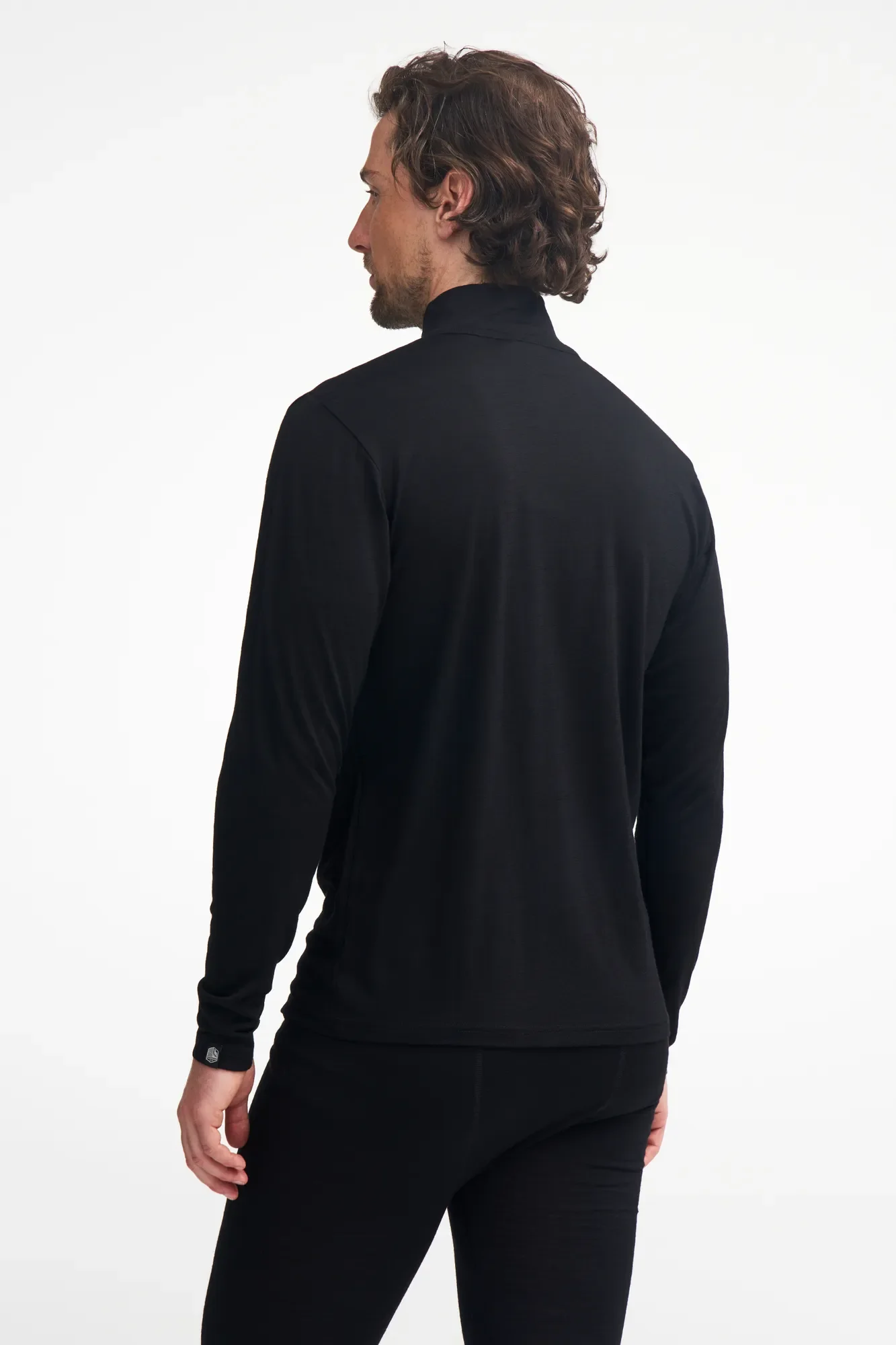 UNDERWOOL SONNY HALF ZIP, 100% EXTRA FINE MERINOULL — STEELBLUE - Image 4